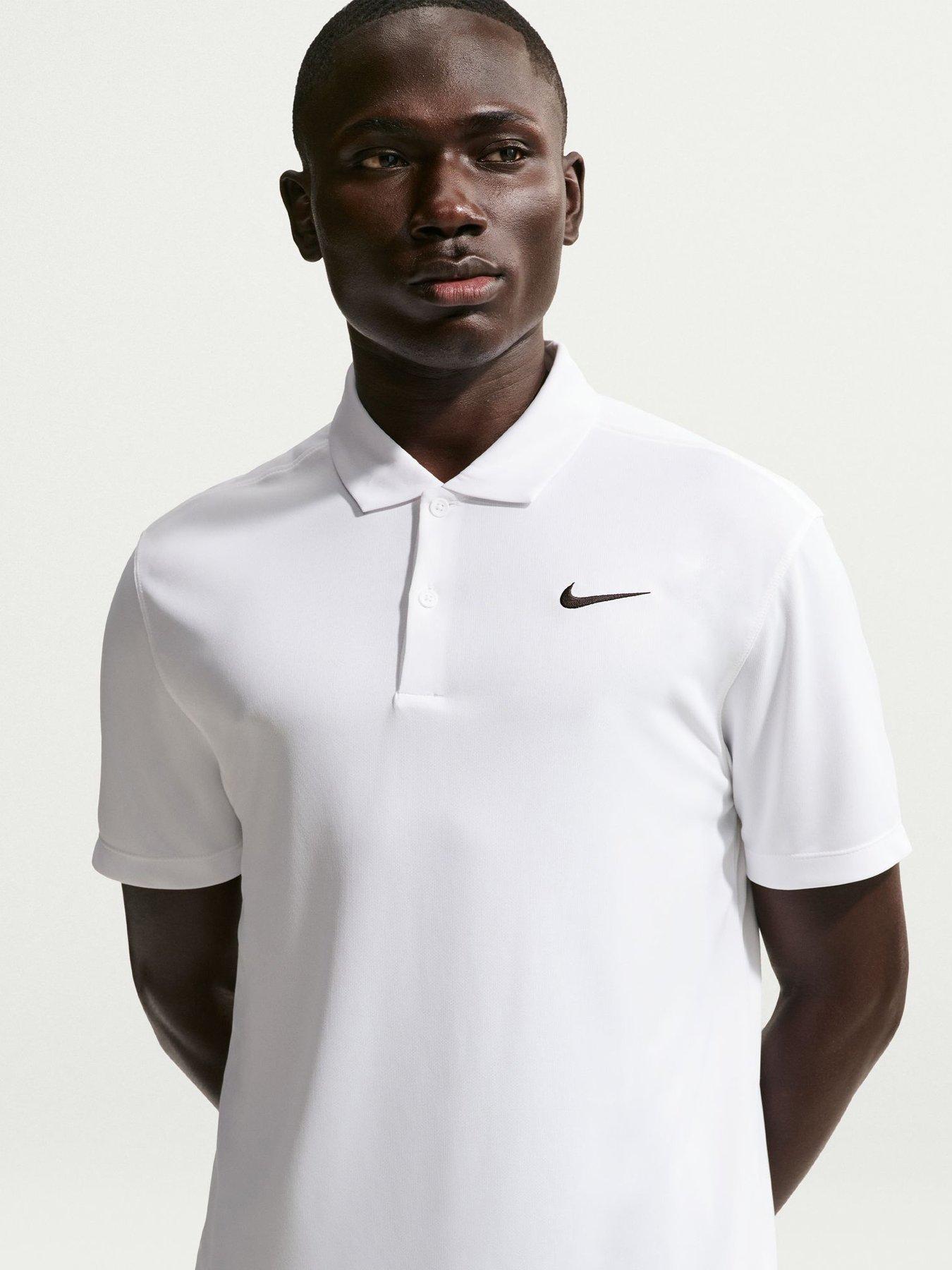 Image 3 of 5 of Nike Mens Tennis Court Dri-FIT Polo - White/Black