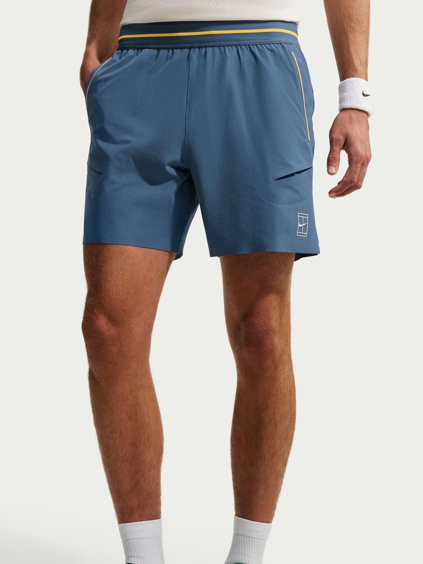 Nike Mens Tennis Court Advantage Dri-Fit 6" Shorts - Blue