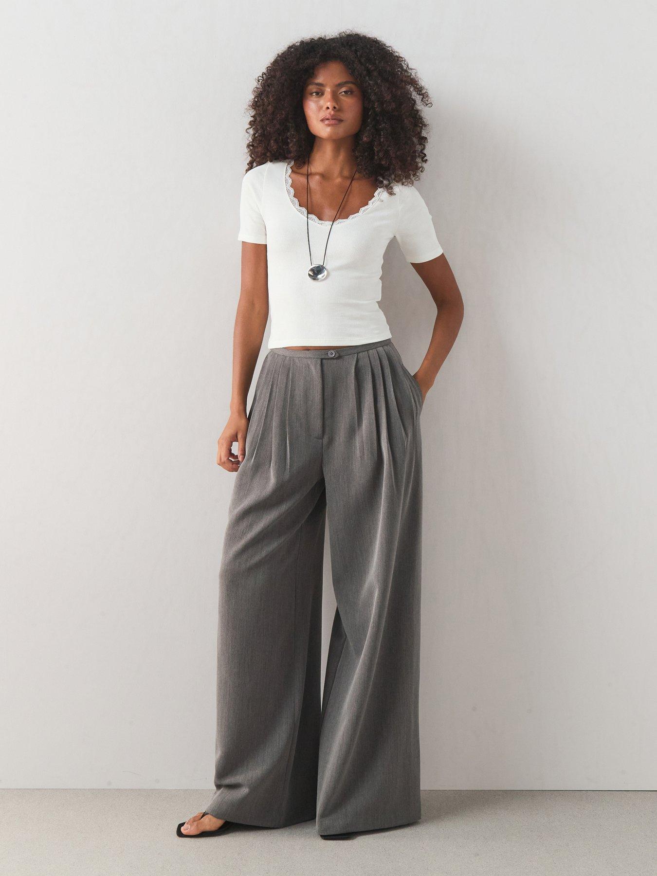 The Very Collection Pleated Wide Leg Trouser