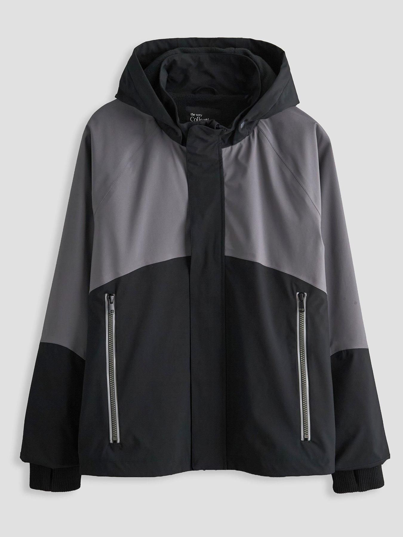 The Very Collection Boys Colour Block Rain Coat With Reflective Detail - Multi
