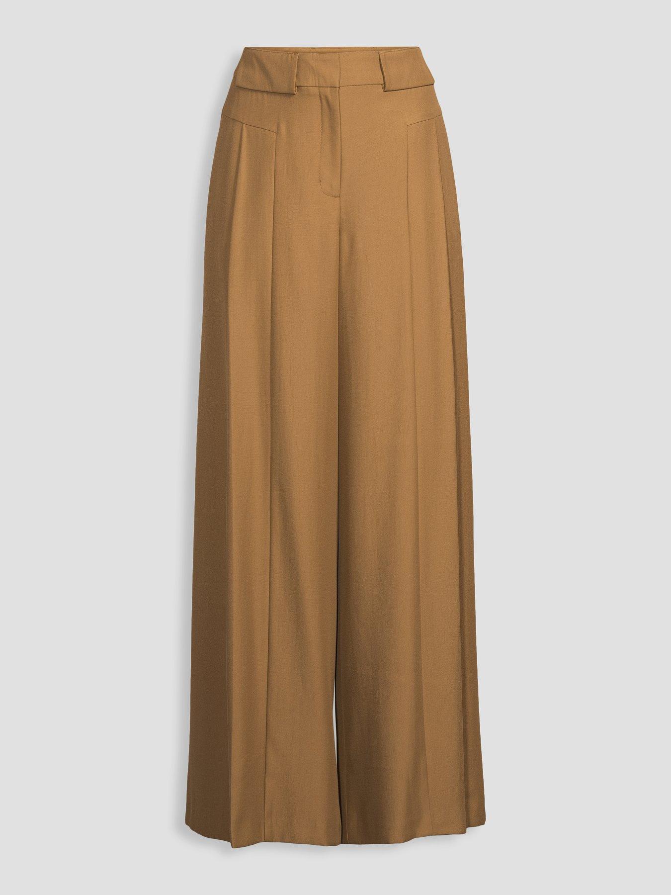 Image 7 of 7 of The Very Collection Women's Ultra Wide Leg Waistband Detail Trousers - Mustard