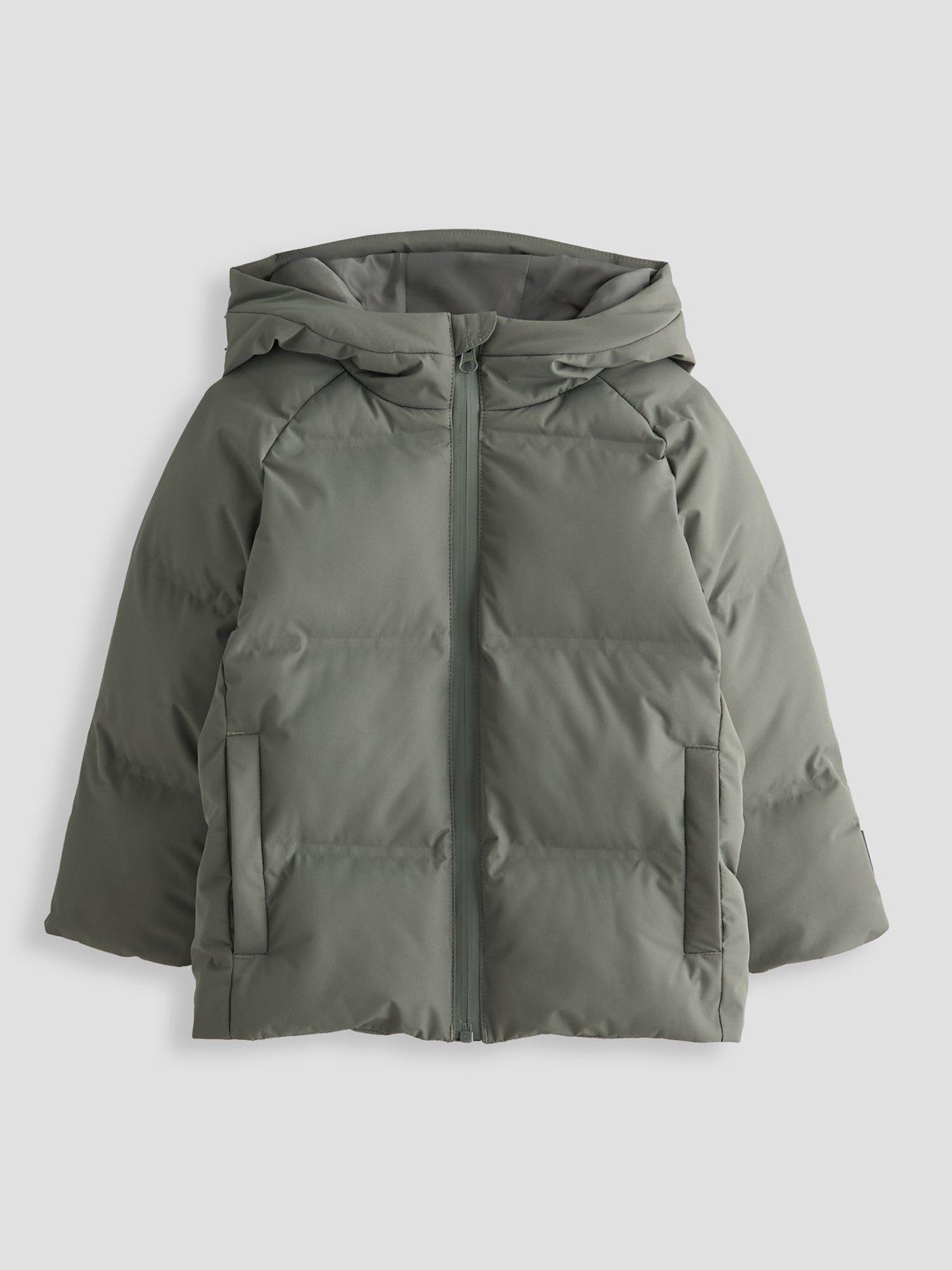 The Very Collection Boys Water Resistant Heavyweight Coat With Waterproof Zipper - Sage