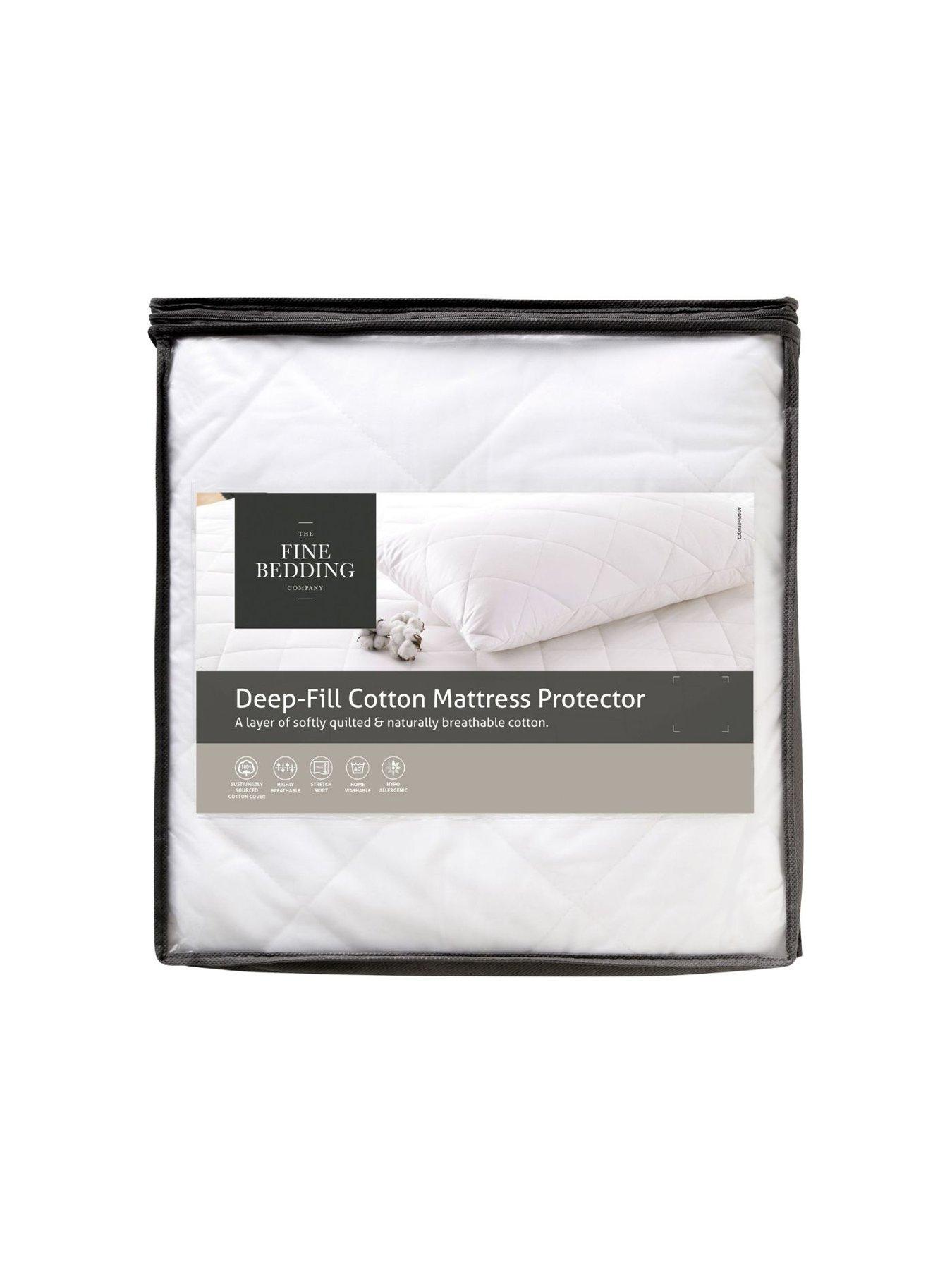 Image 3 of 3 of The Fine Bedding Company Deep Fill Breathable Cotton Mattress Protector