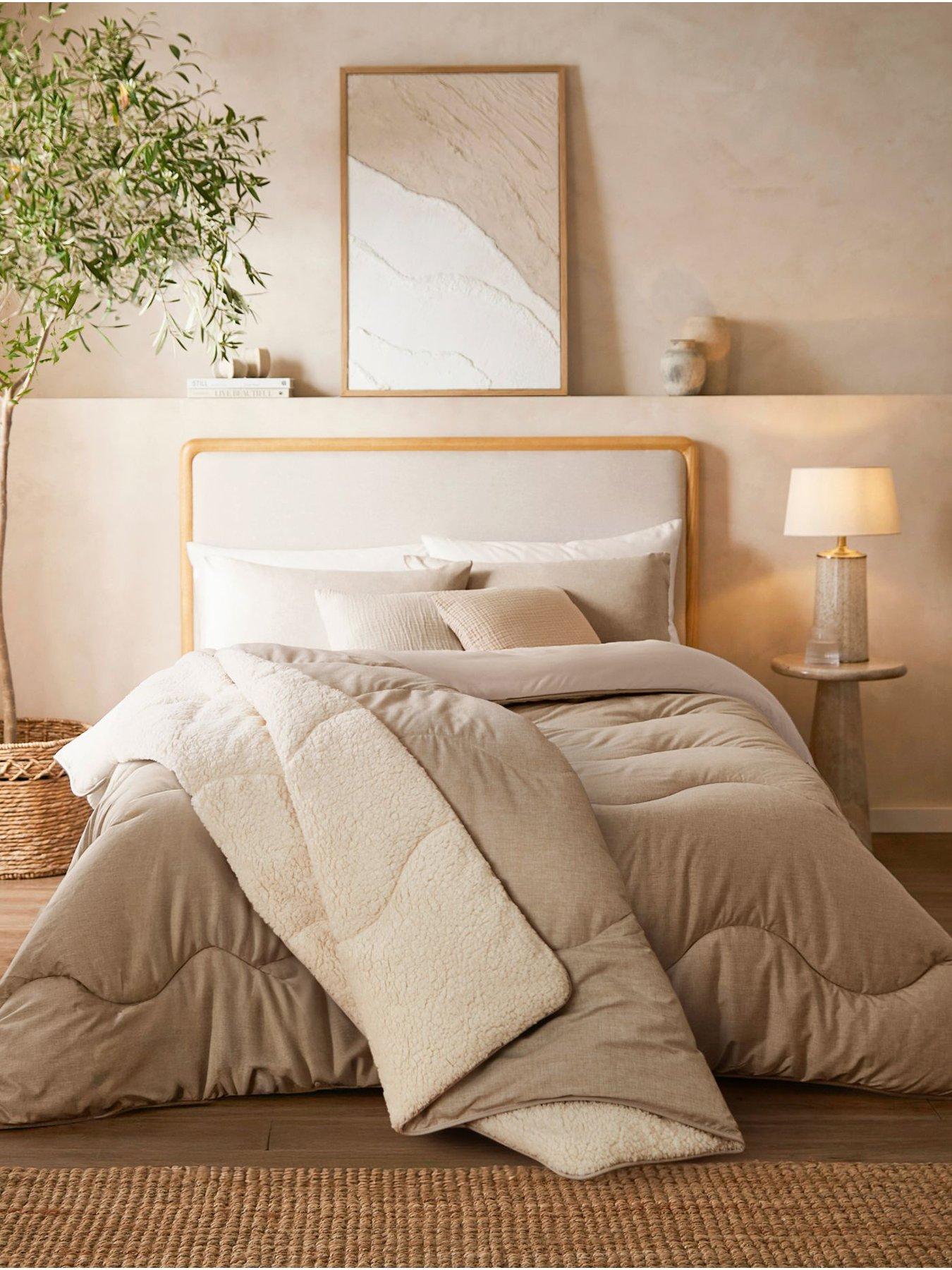Image 4 of 6 of Night Lark Soft Weave Bound Cosy Throw Natural Oat