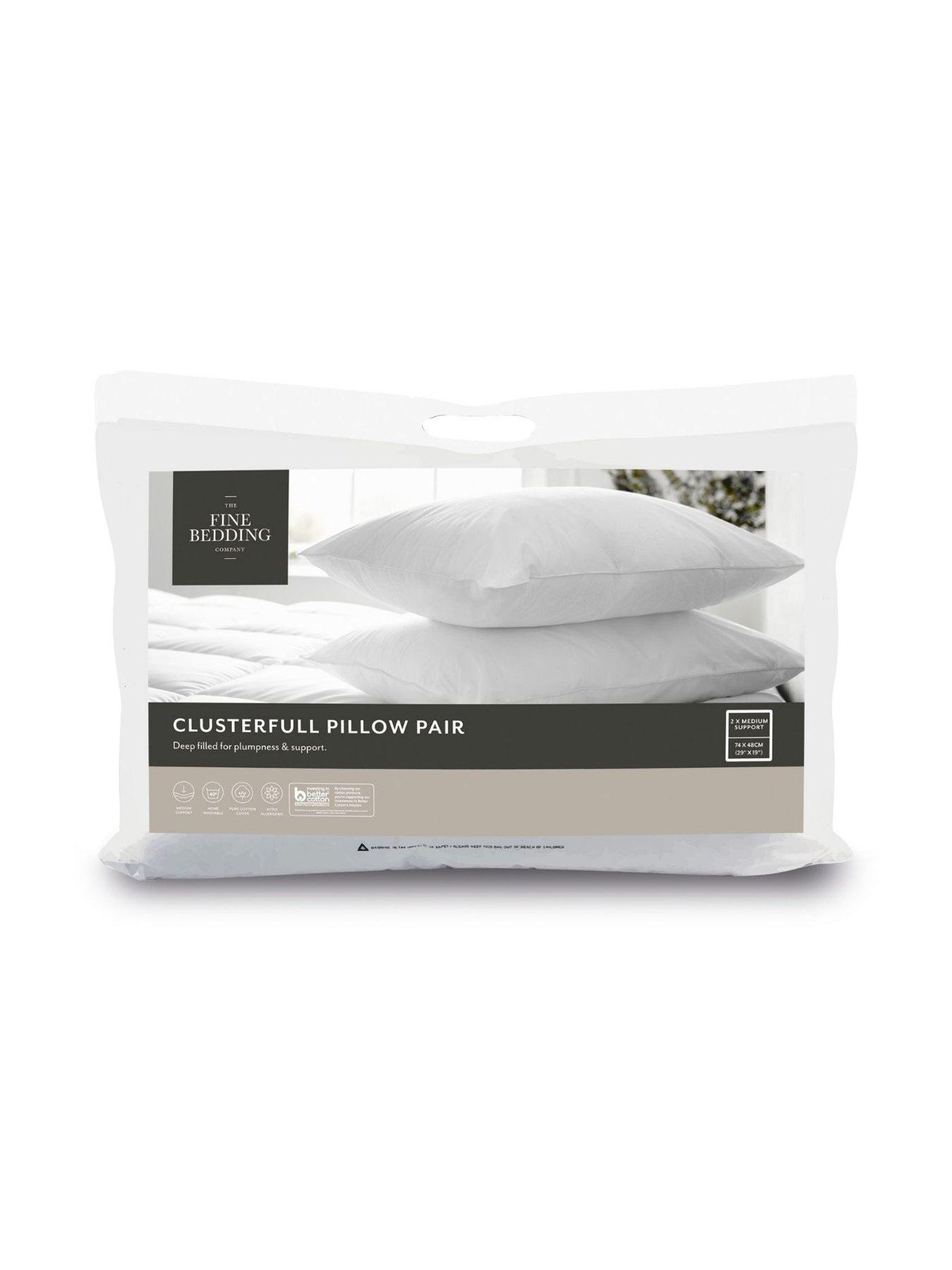 Image 4 of 4 of The Fine Bedding Company Clusterfull Washable Medium Support Pillow Pair