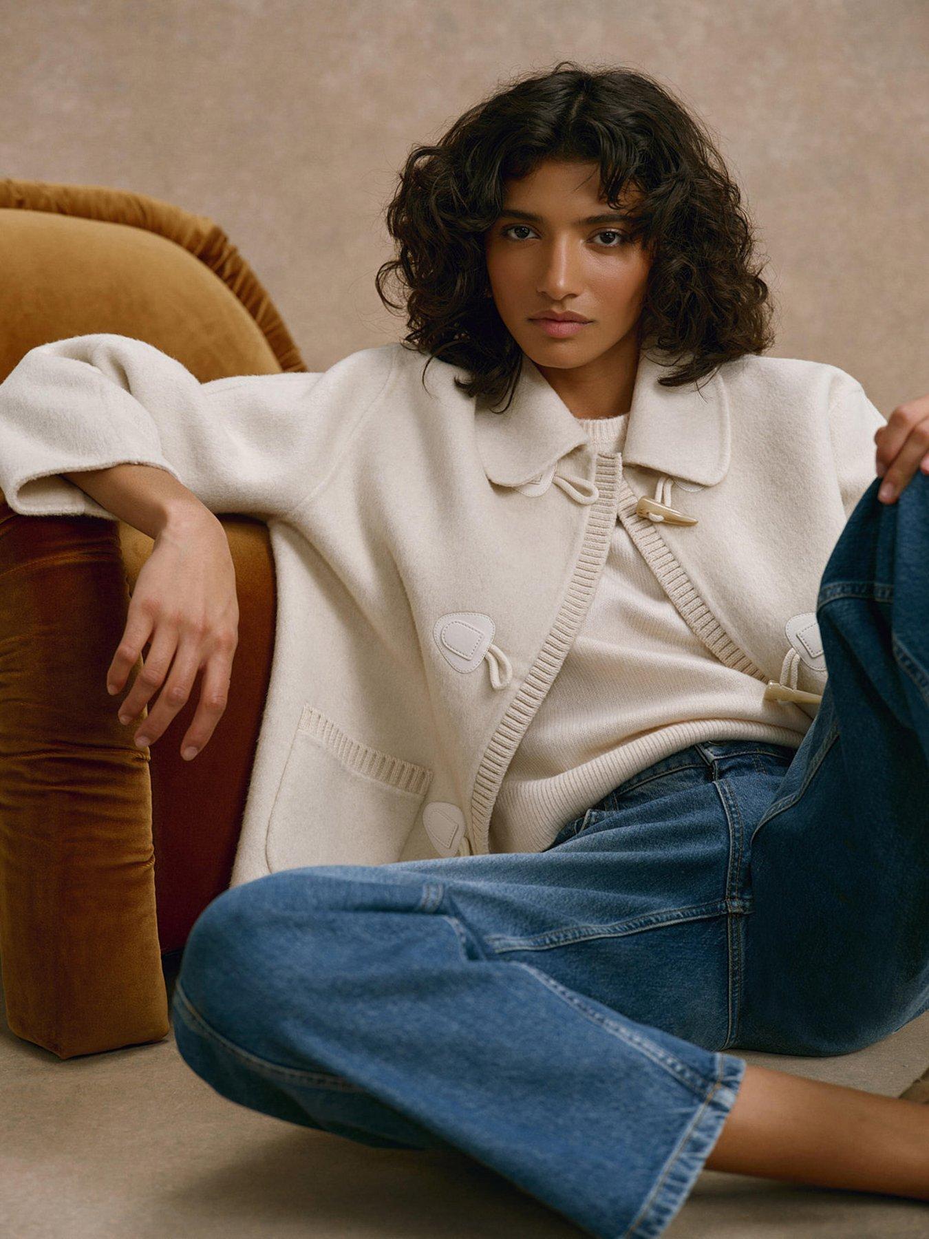  image of mint-velvet-hand-finished-wool-blend-jacket-cream