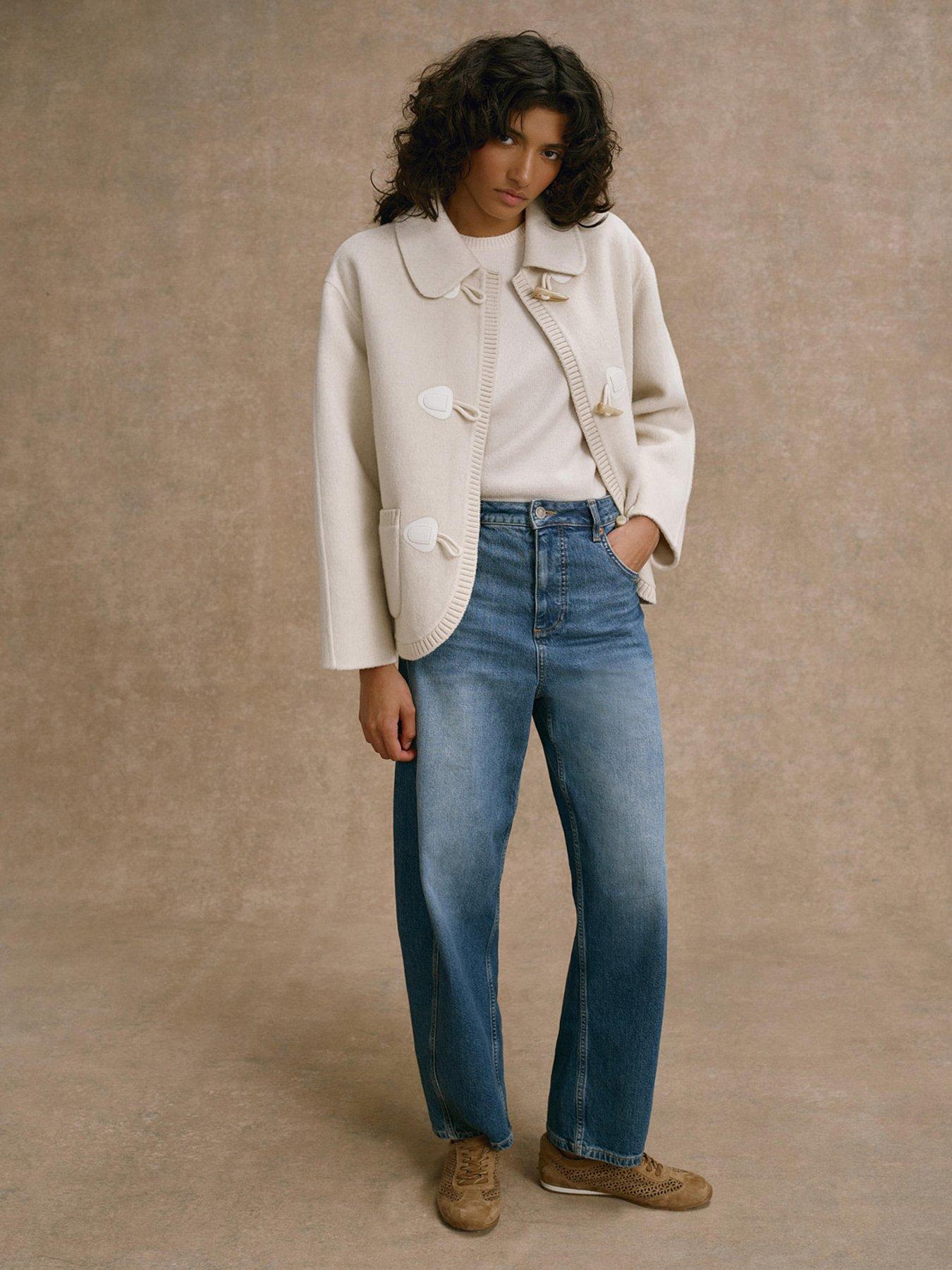  image of mint-velvet-hand-finished-wool-blend-jacket-cream