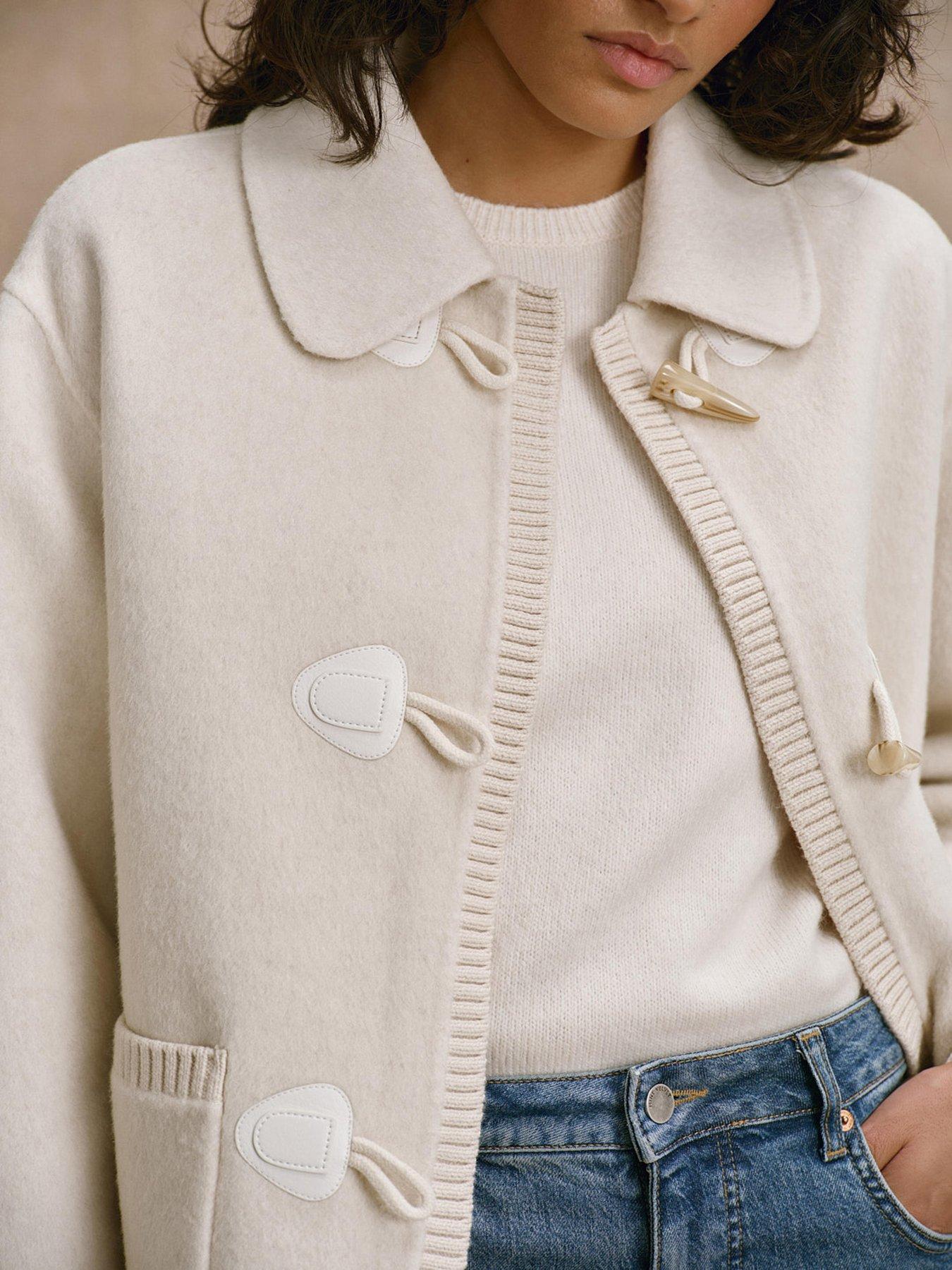  image of mint-velvet-hand-finished-wool-blend-jacket-cream
