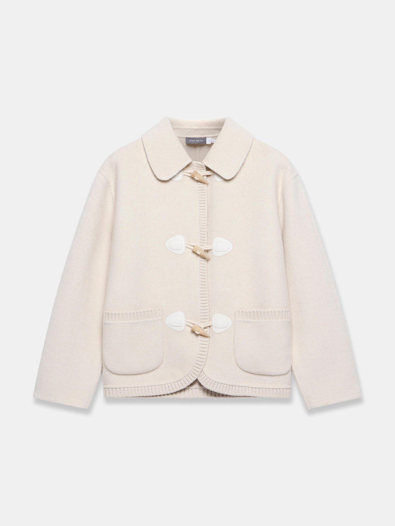  image of mint-velvet-hand-finished-wool-blend-jacket-cream