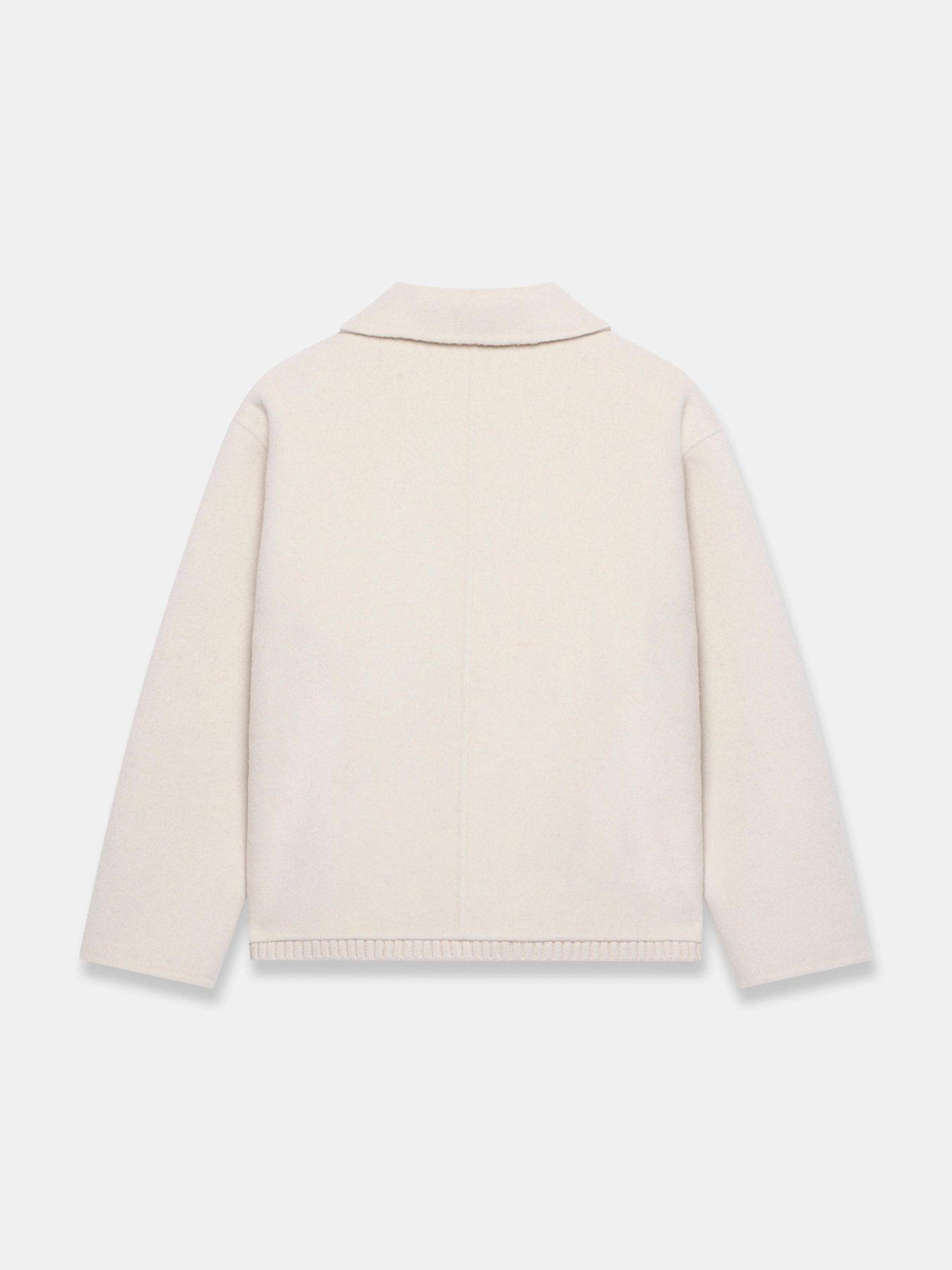  image of mint-velvet-hand-finished-wool-blend-jacket-cream