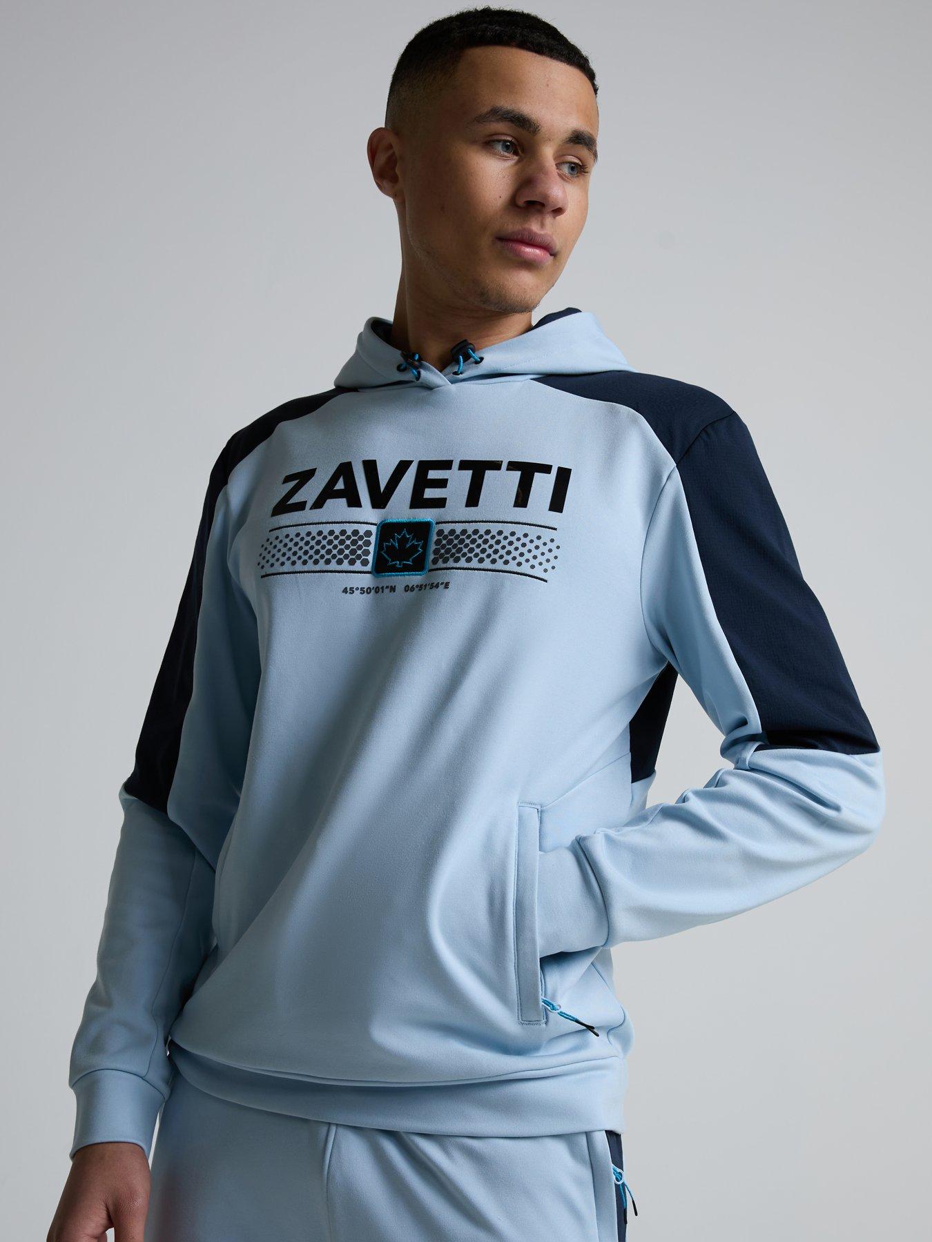Zavetti Canada Viarello Poly Fleece Hoodie - Light Blue
