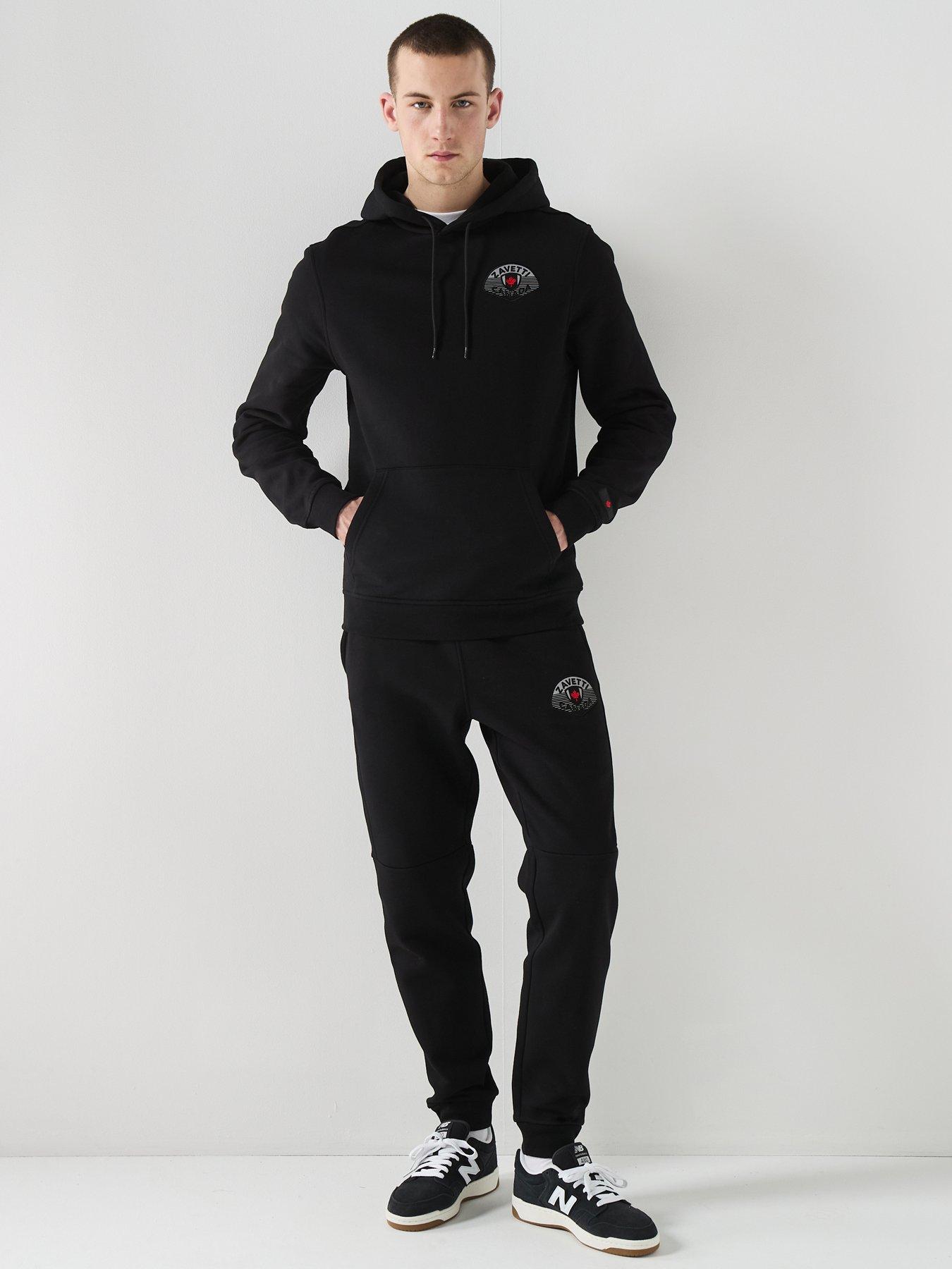 Zavetti Canada Botticini Compatto Fleece Hooded Tracksuit - Black