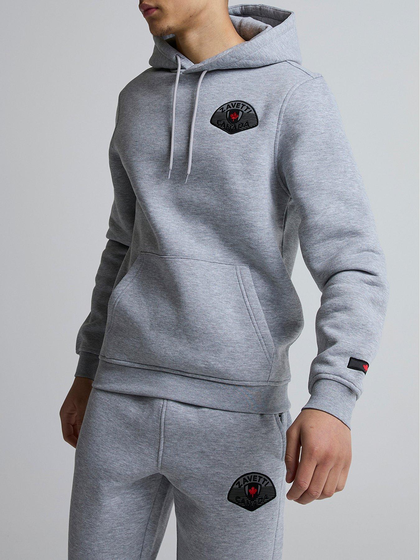  image of zavetti-canada-botticini-compatto-fleece-tracksuit-light-grey