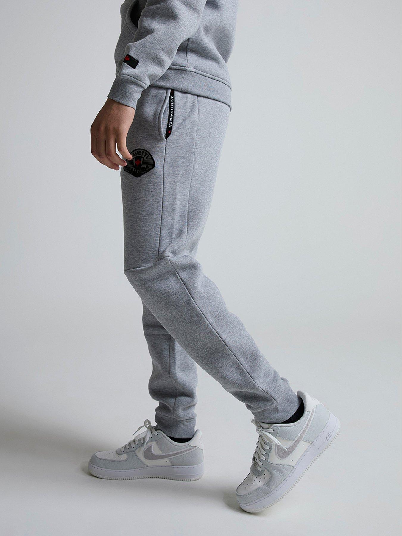  image of zavetti-canada-botticini-compatto-fleece-tracksuit-light-grey