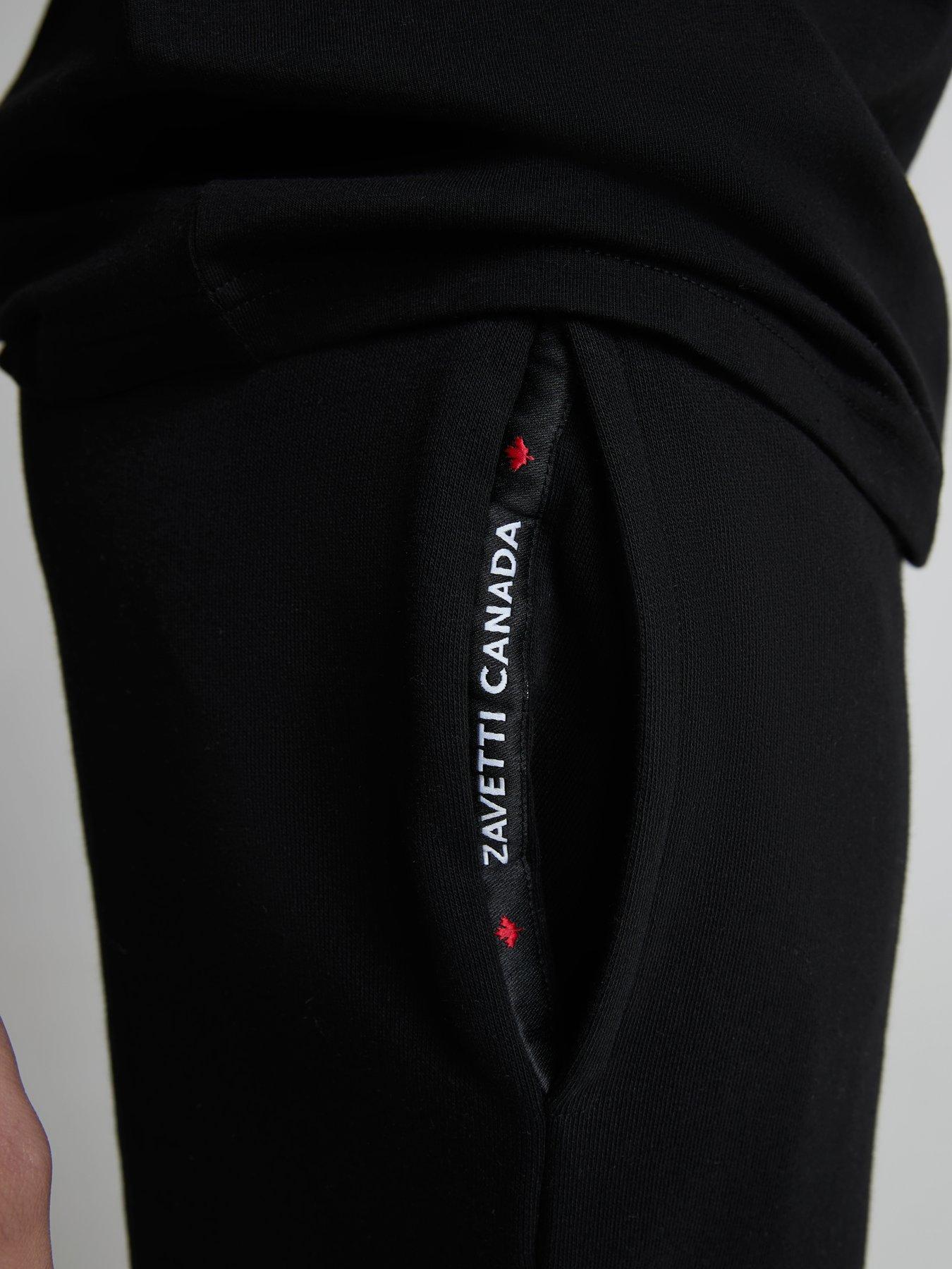  image of zavetti-canada-botticini-compatto-loop-back-fleece-shorts-black