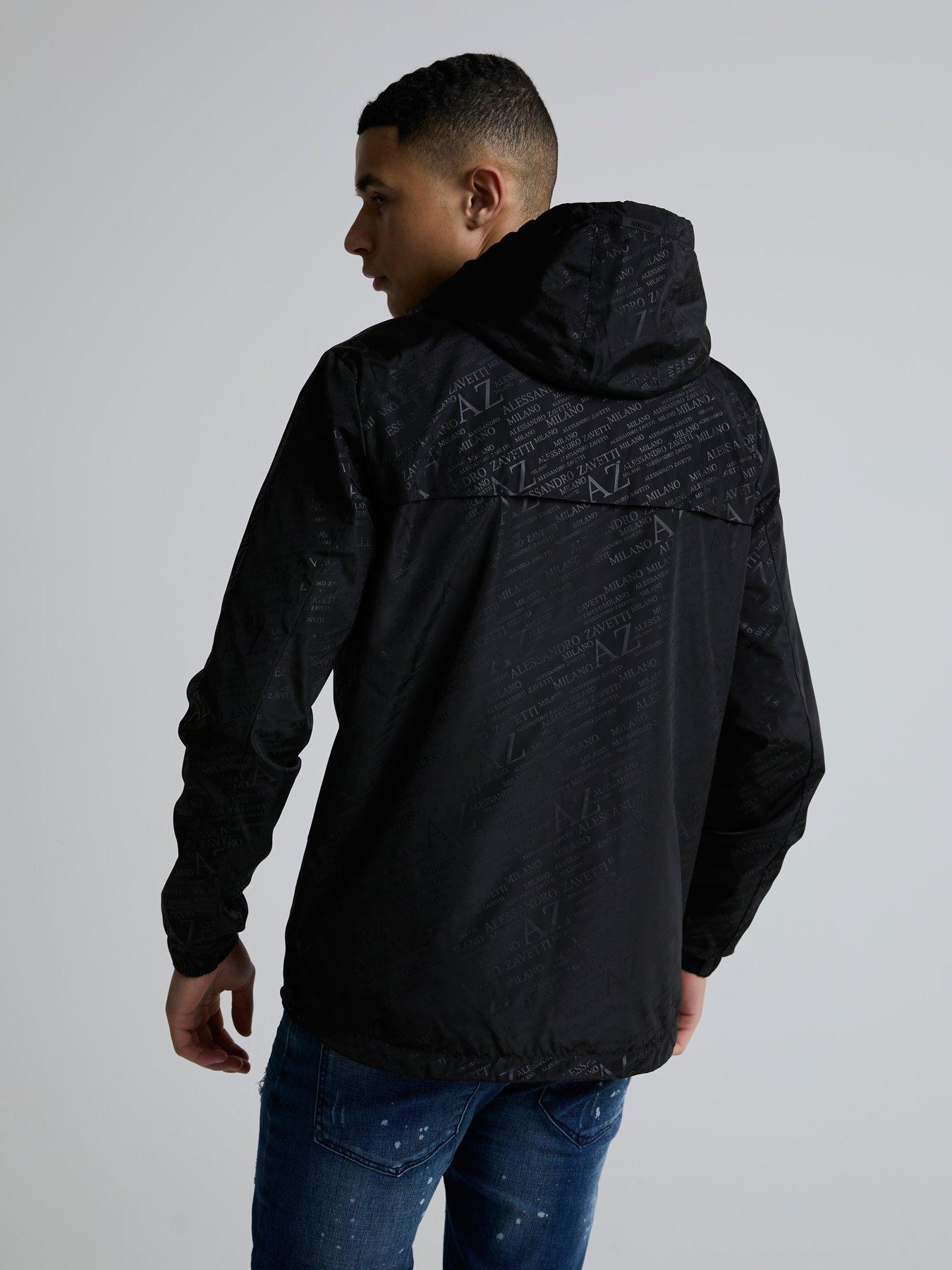 Image 2 of 5 of Alessandro Zavetti Alzetta Printed Windbreaker Jacket - Black