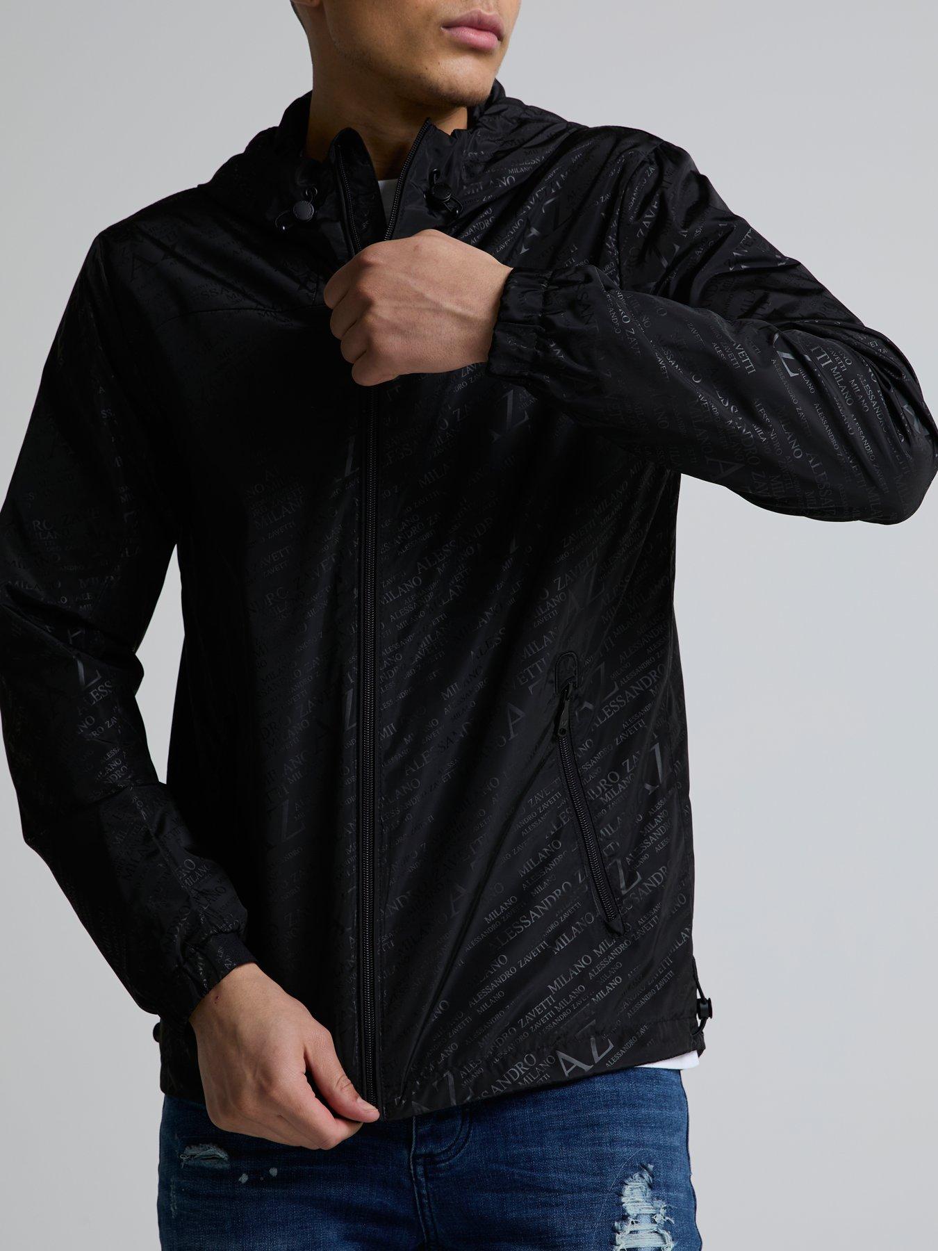 Image 5 of 5 of Alessandro Zavetti Alzetta Printed Windbreaker Jacket - Black