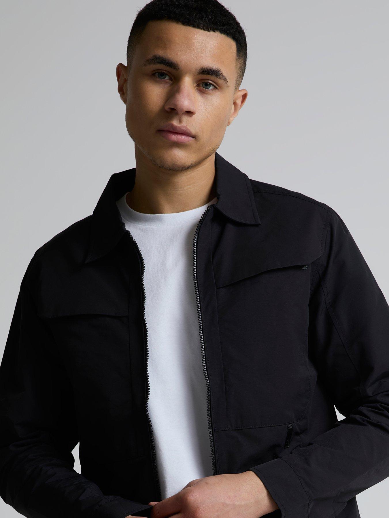  image of alessandro-zavetti-flotiro-tech-woven-overshirt-black