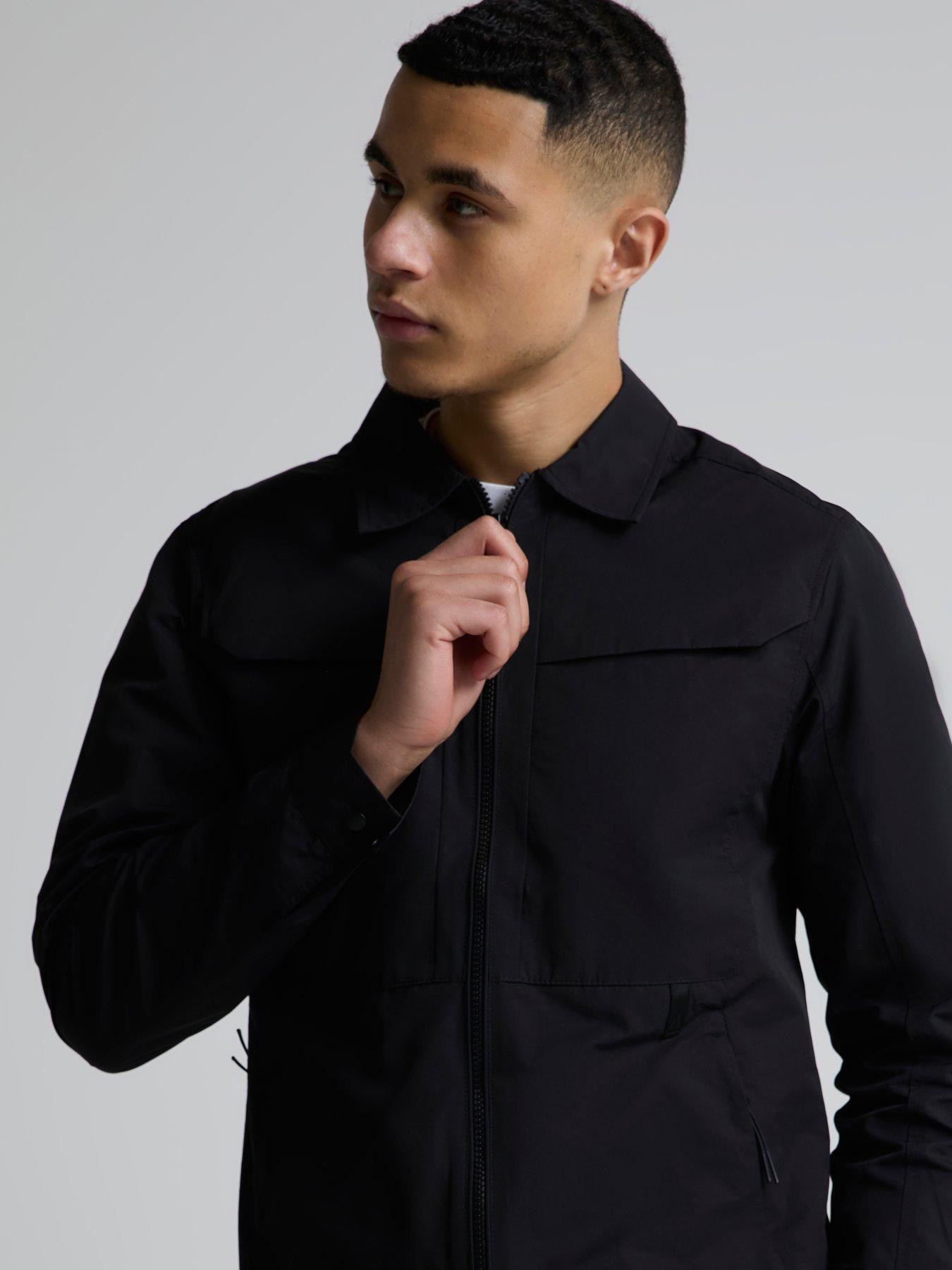  image of alessandro-zavetti-flotiro-tech-woven-overshirt-black