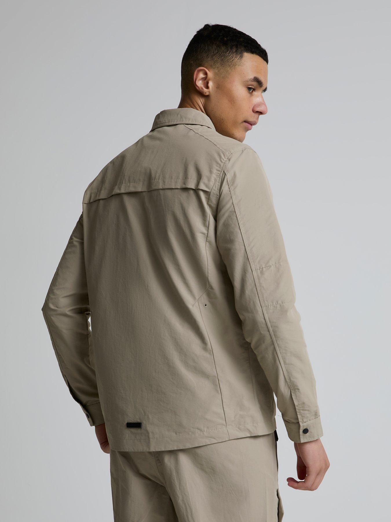 Image 2 of 5 of Alessandro Zavetti Flotiro Tech Woven Overshirt - Beige