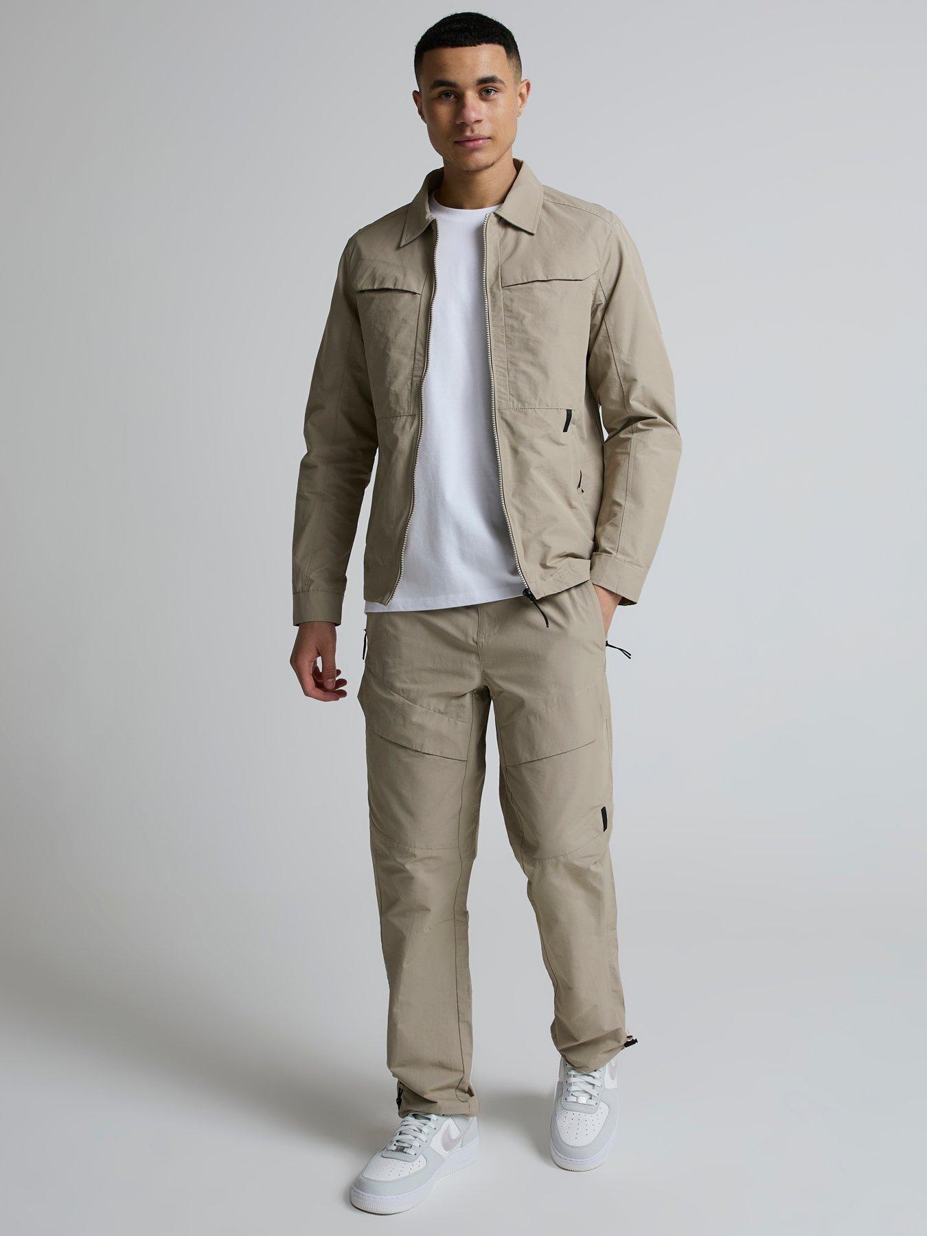 Image 3 of 5 of Alessandro Zavetti Flotiro Tech Woven Overshirt - Beige