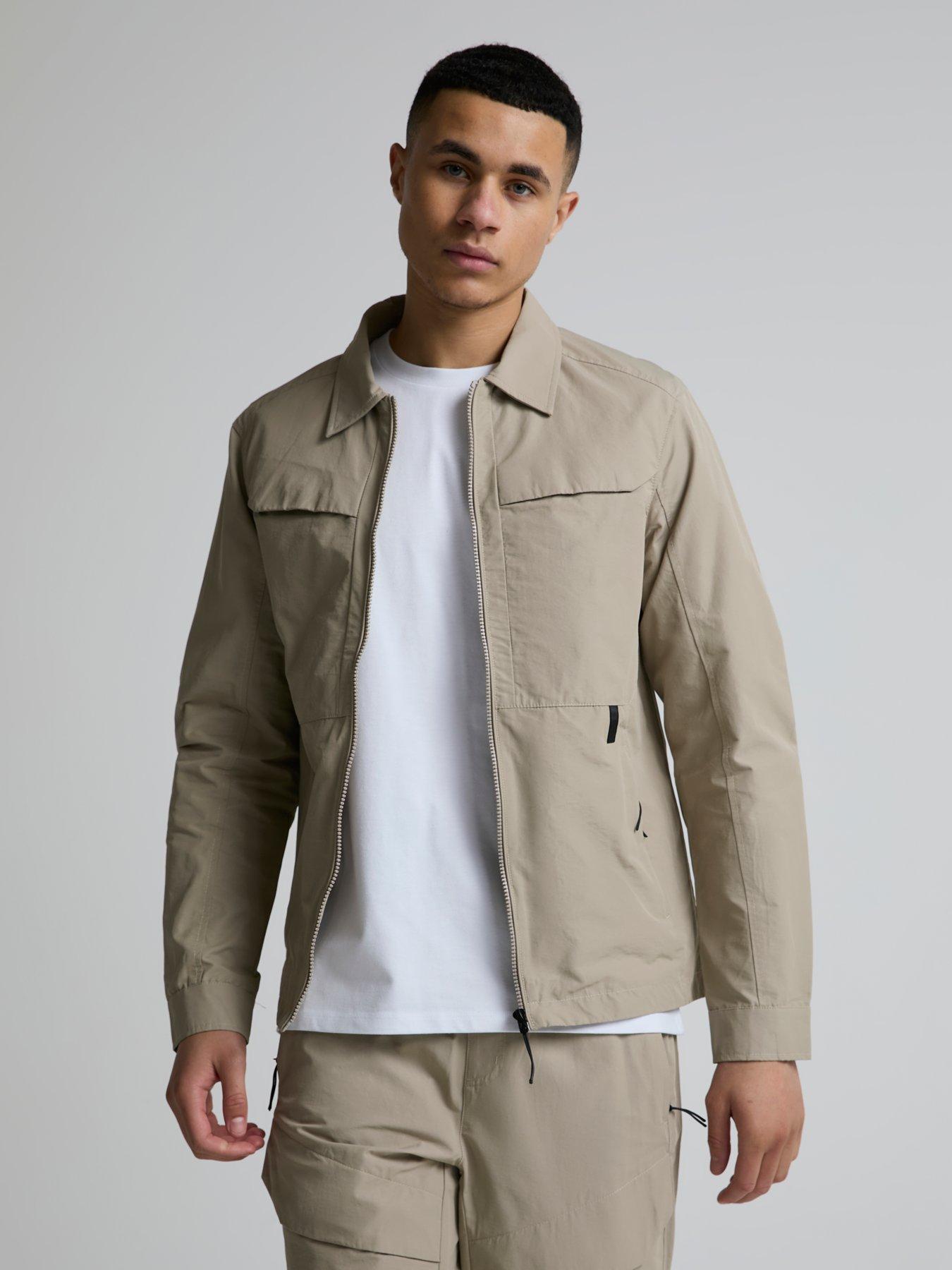 Image 4 of 5 of Alessandro Zavetti Flotiro Tech Woven Overshirt - Beige