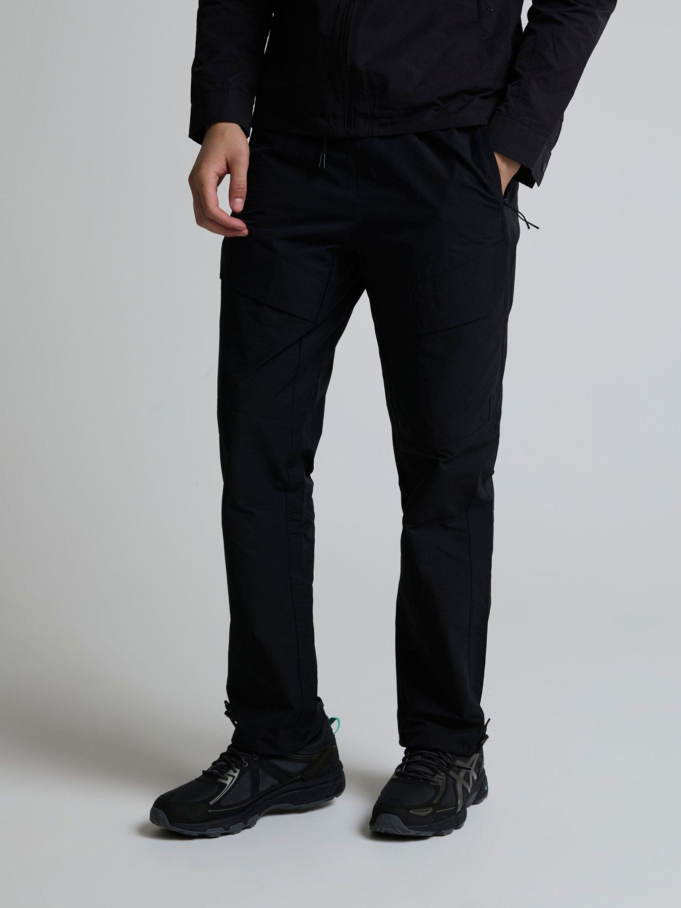 Image 1 of 5 of Alessandro Zavetti Florenzi 2.0 Woven Cargo Belt Detail Straight Fit Trousers - Black
