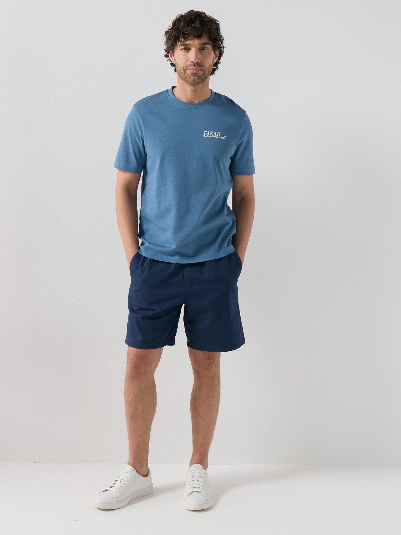 Image 3 of 5 of Farah Byron Back Graphic Print T-Shirt - Blue