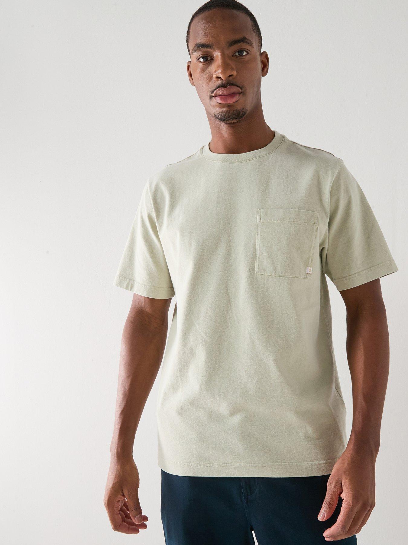 farah-chest-pocket-plain-t-shirt-light-green