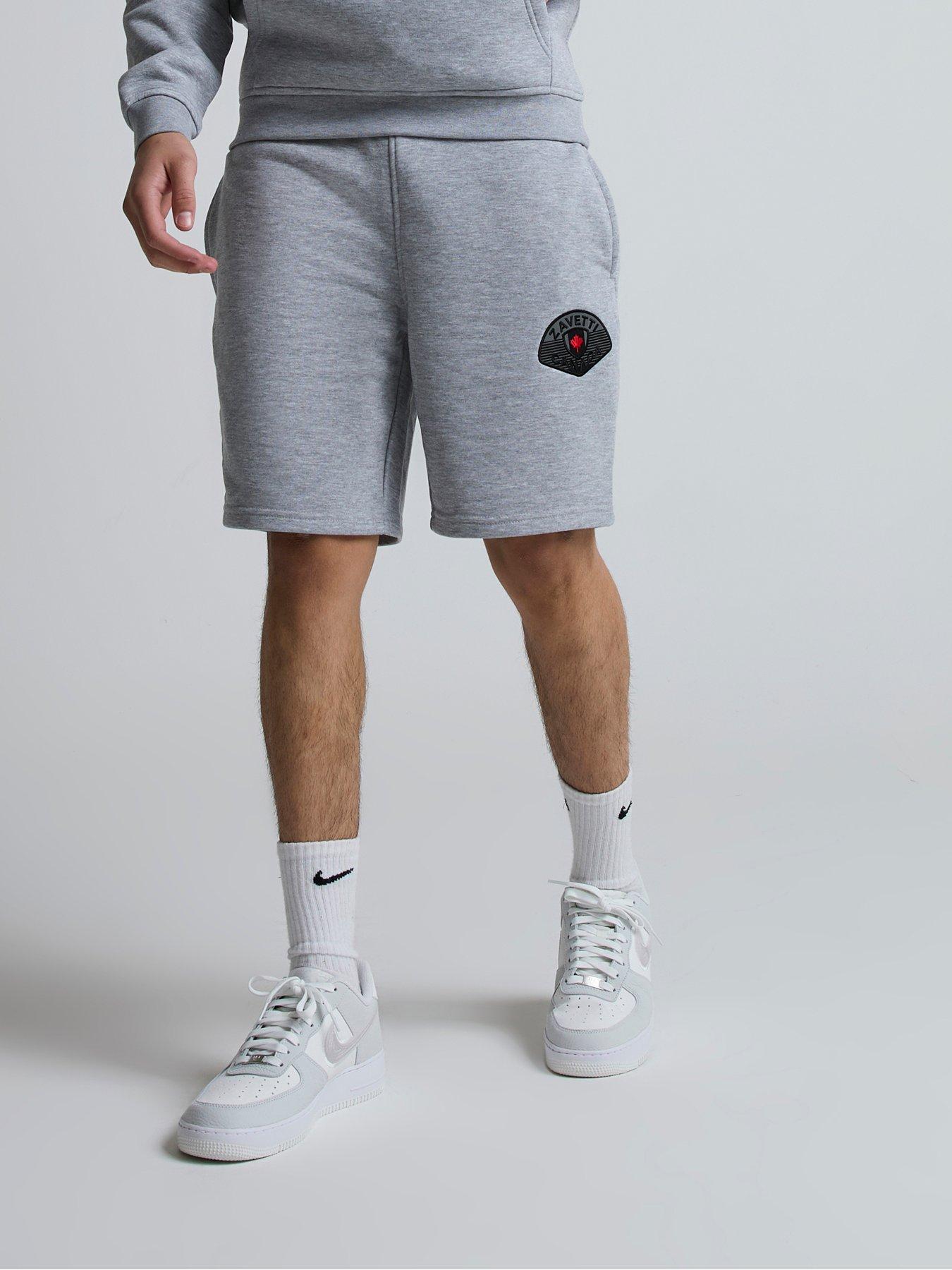  image of zavetti-canada-botticini-compatto-loop-back-fleece-shorts-light-grey
