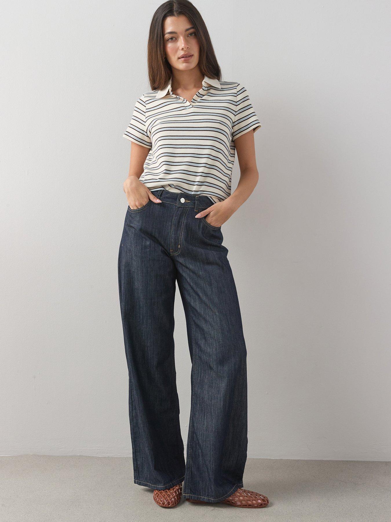 The Very Collection Denim Co-Ord Wide Leg Jeans - Dark Wash