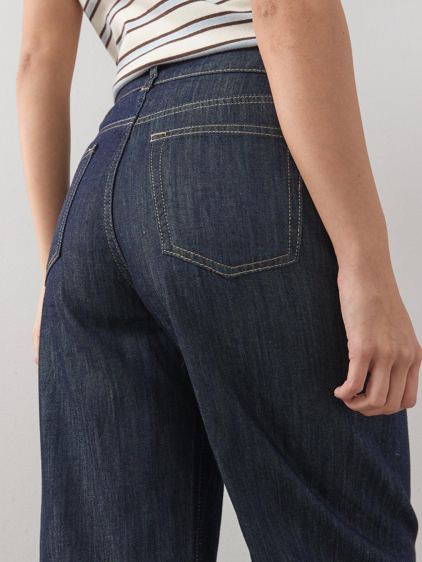 Image 5 of 7 of The Very Collection High Waist Wide Leg Jeans - Rinse Wash