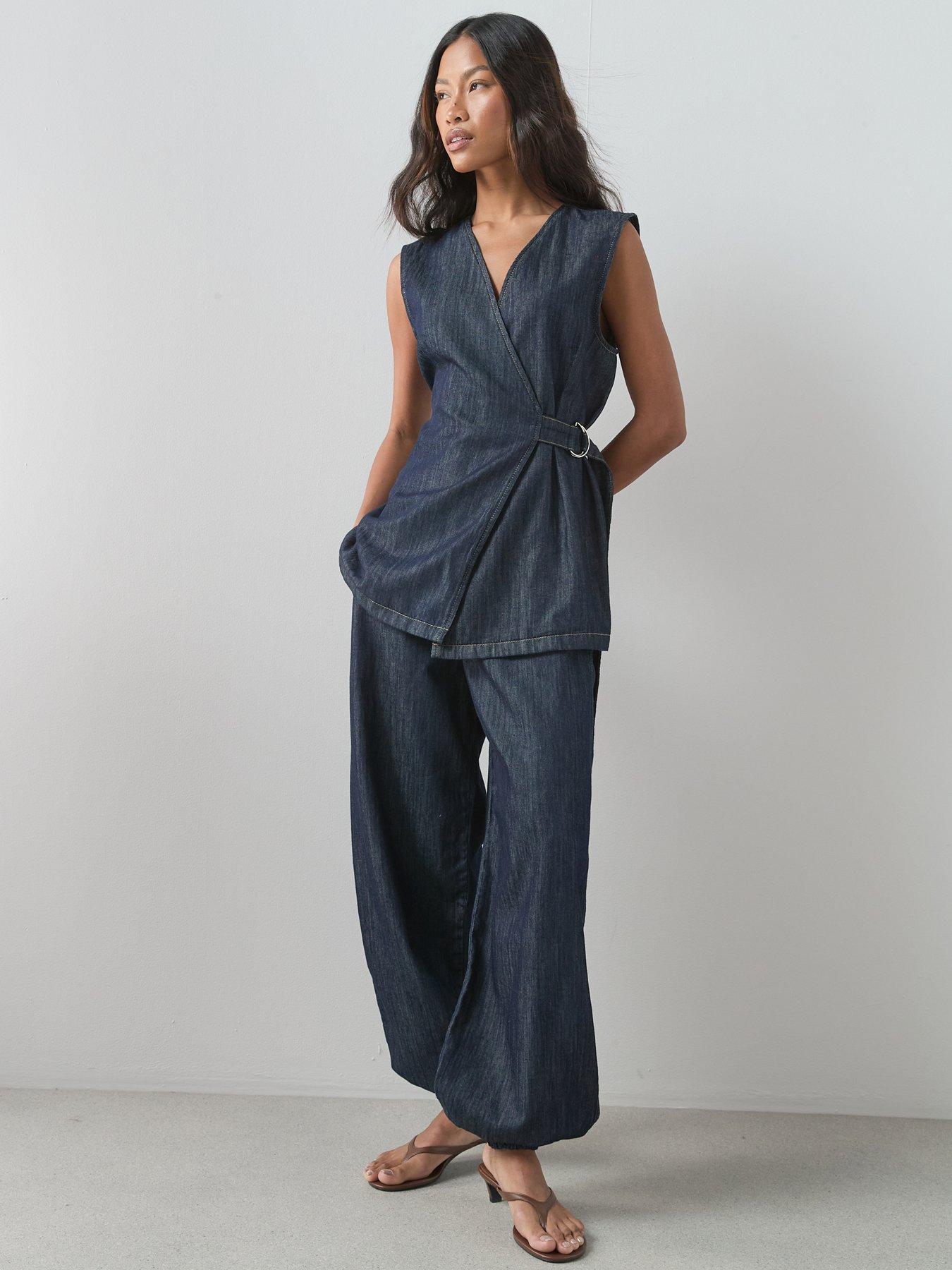  image of the-very-collection-cuffed-hem-jeans-dark-wash