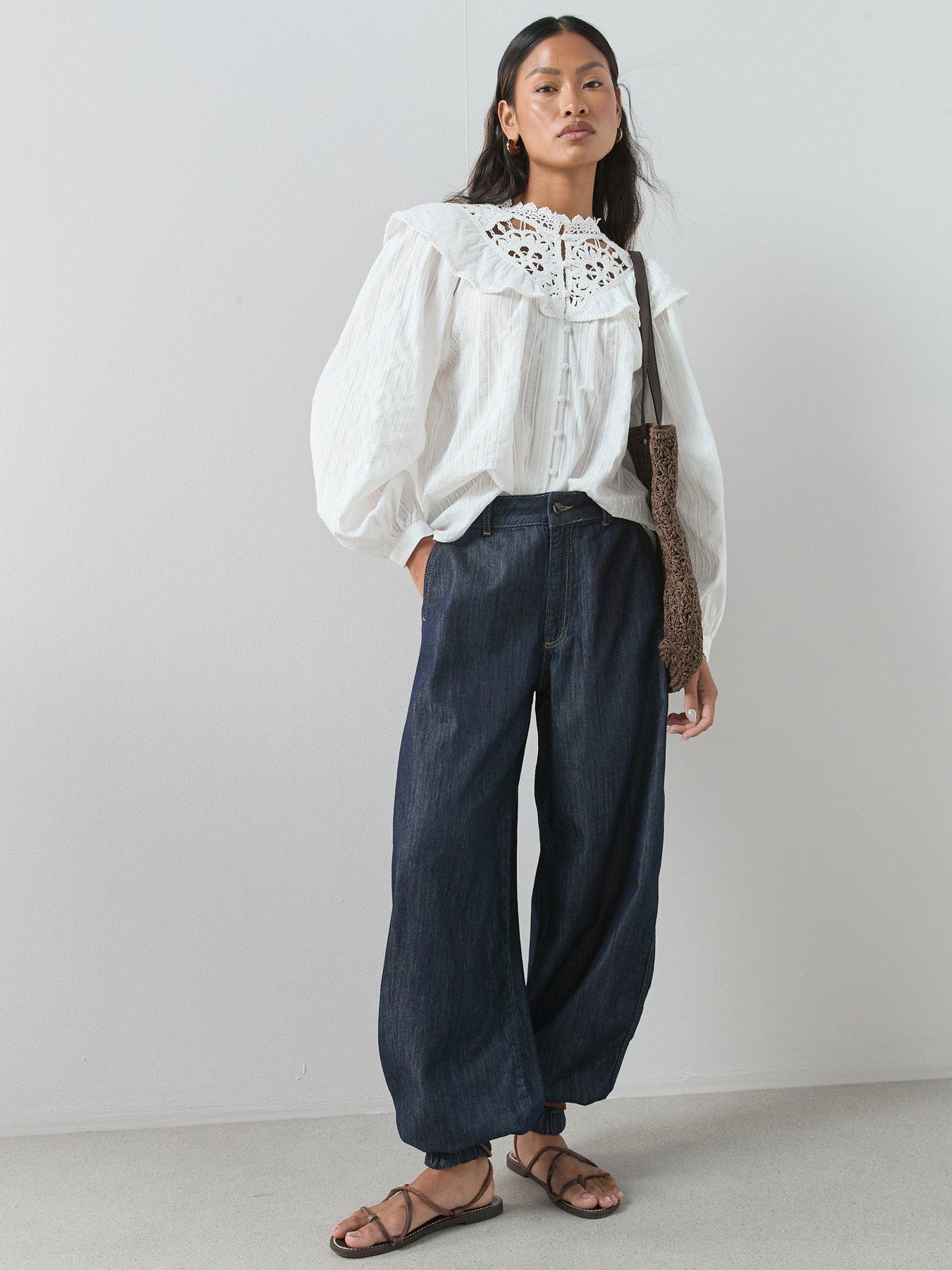  image of the-very-collection-cuffed-hem-jeans-dark-wash