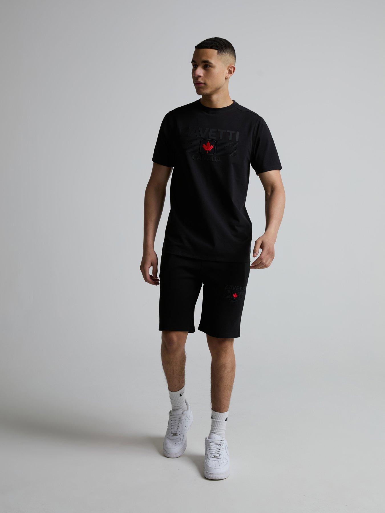  image of zavetti-canada-viarello-colour-block-shorts