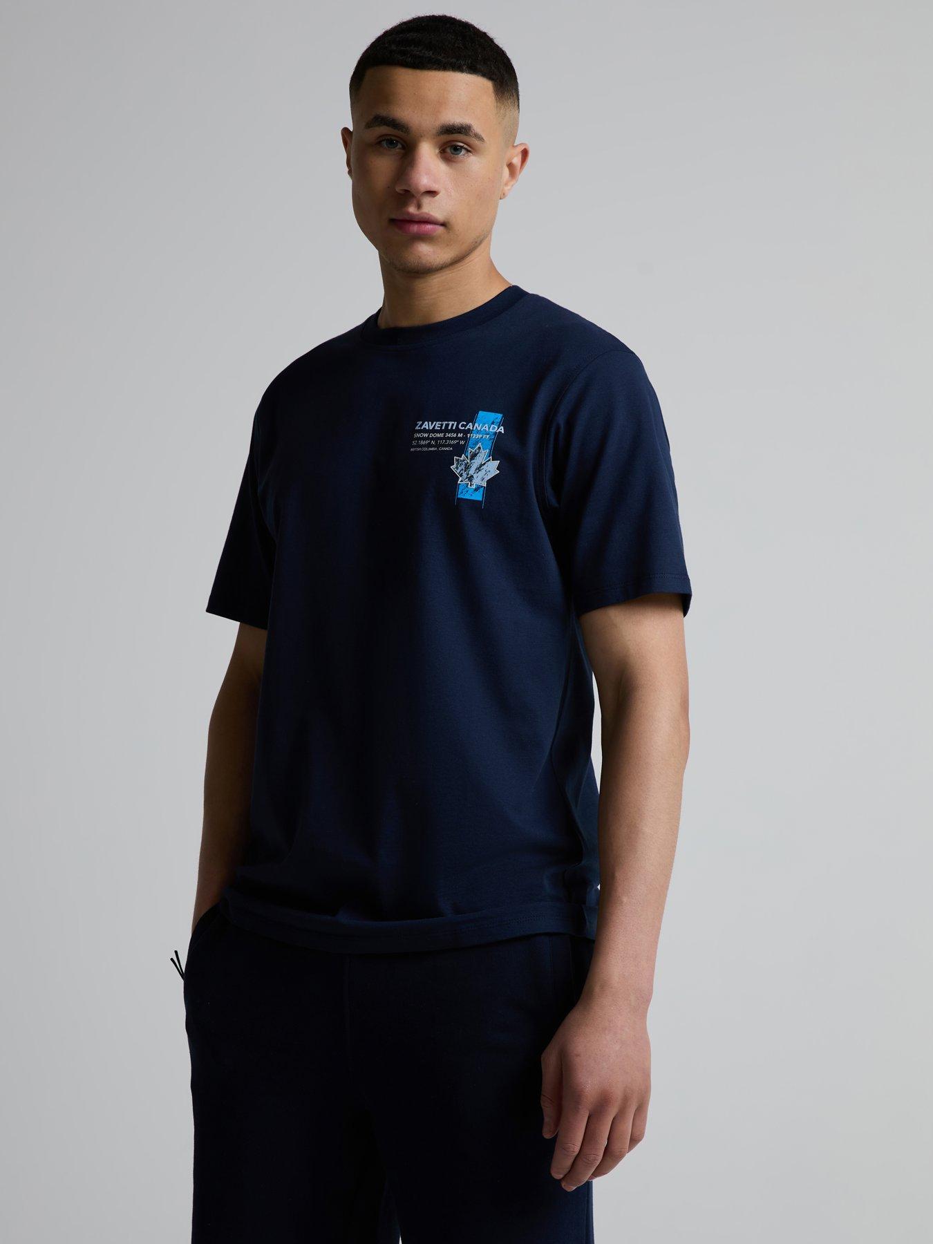 Zavetti Canada Kimatio Back Grahic T-Shirt - Navy