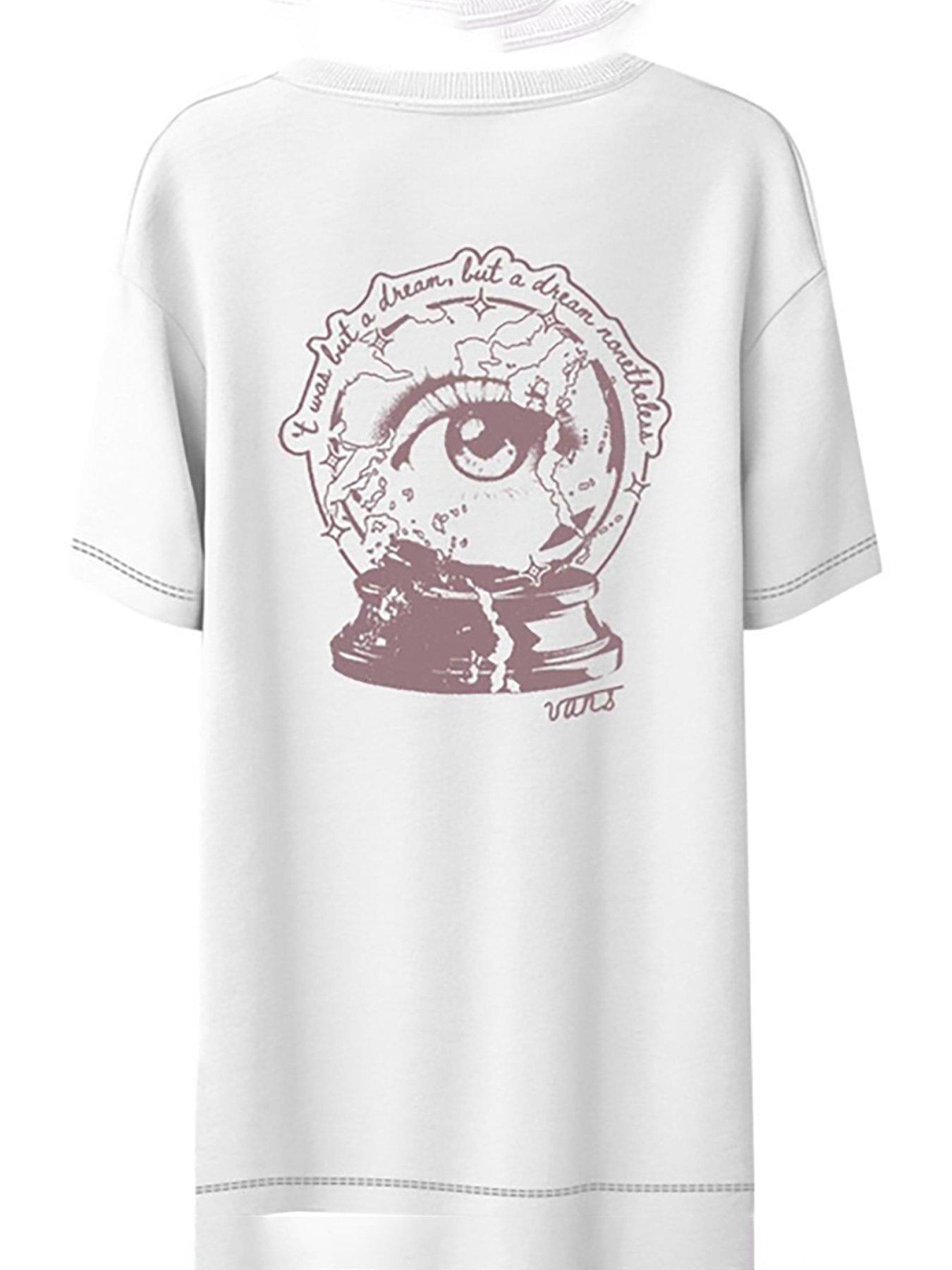  image of vans-womens-crystal-dream-oversized-tee-white