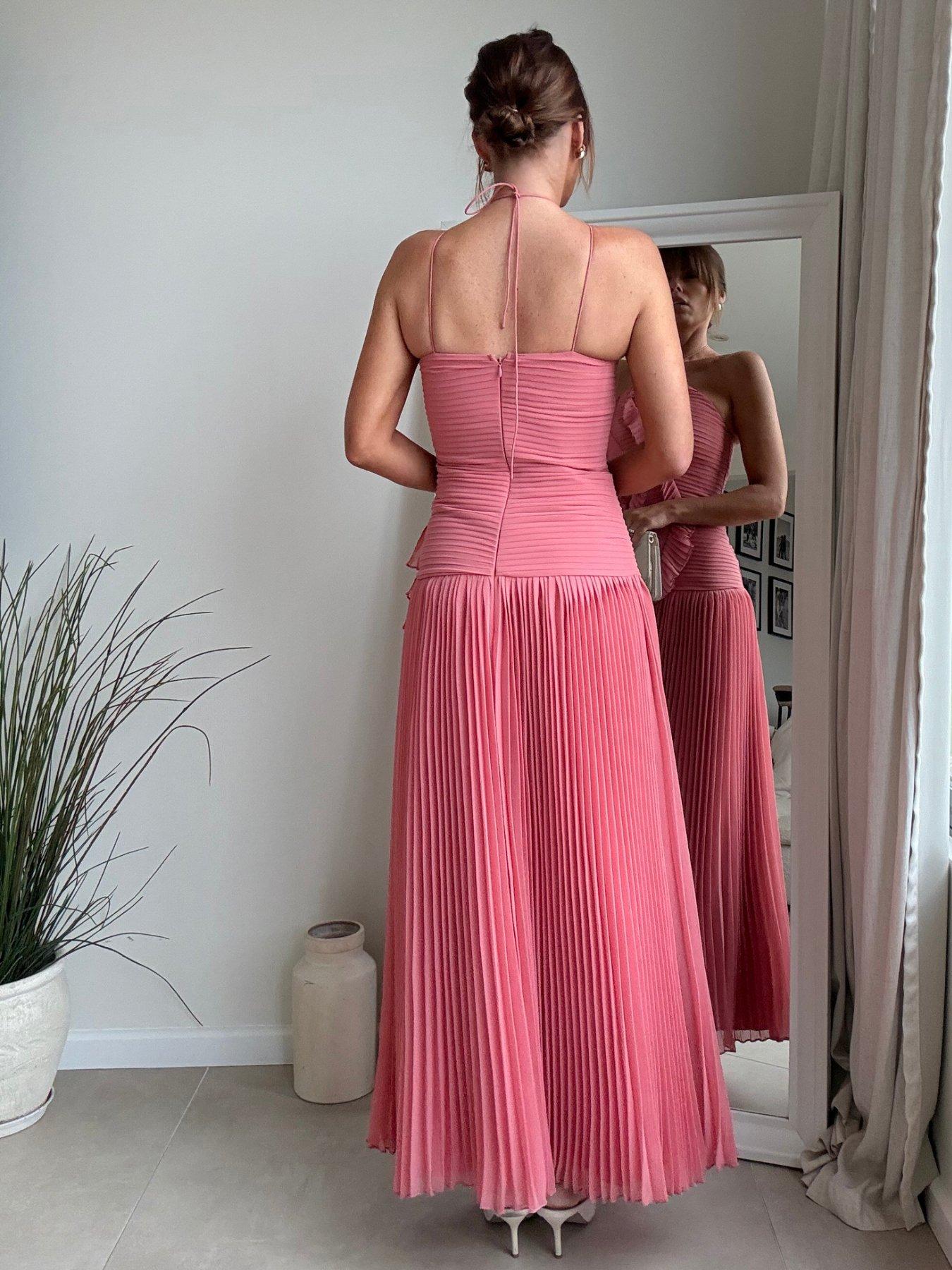  image of style-cheat-halter-maxi-dress-pink