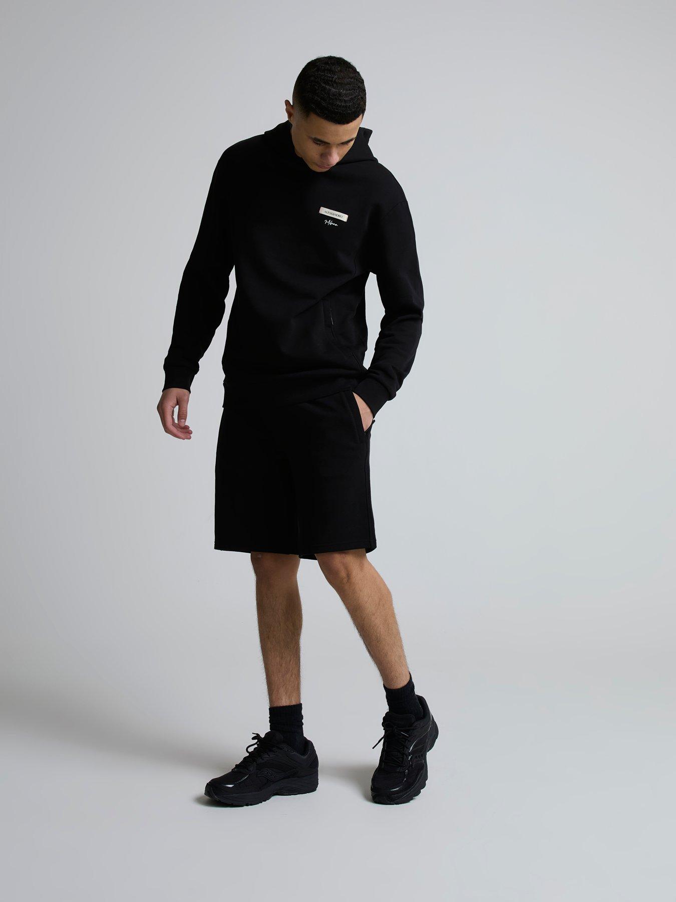 alessandro-zavetti-cenerello-woven-tab-shorts-black