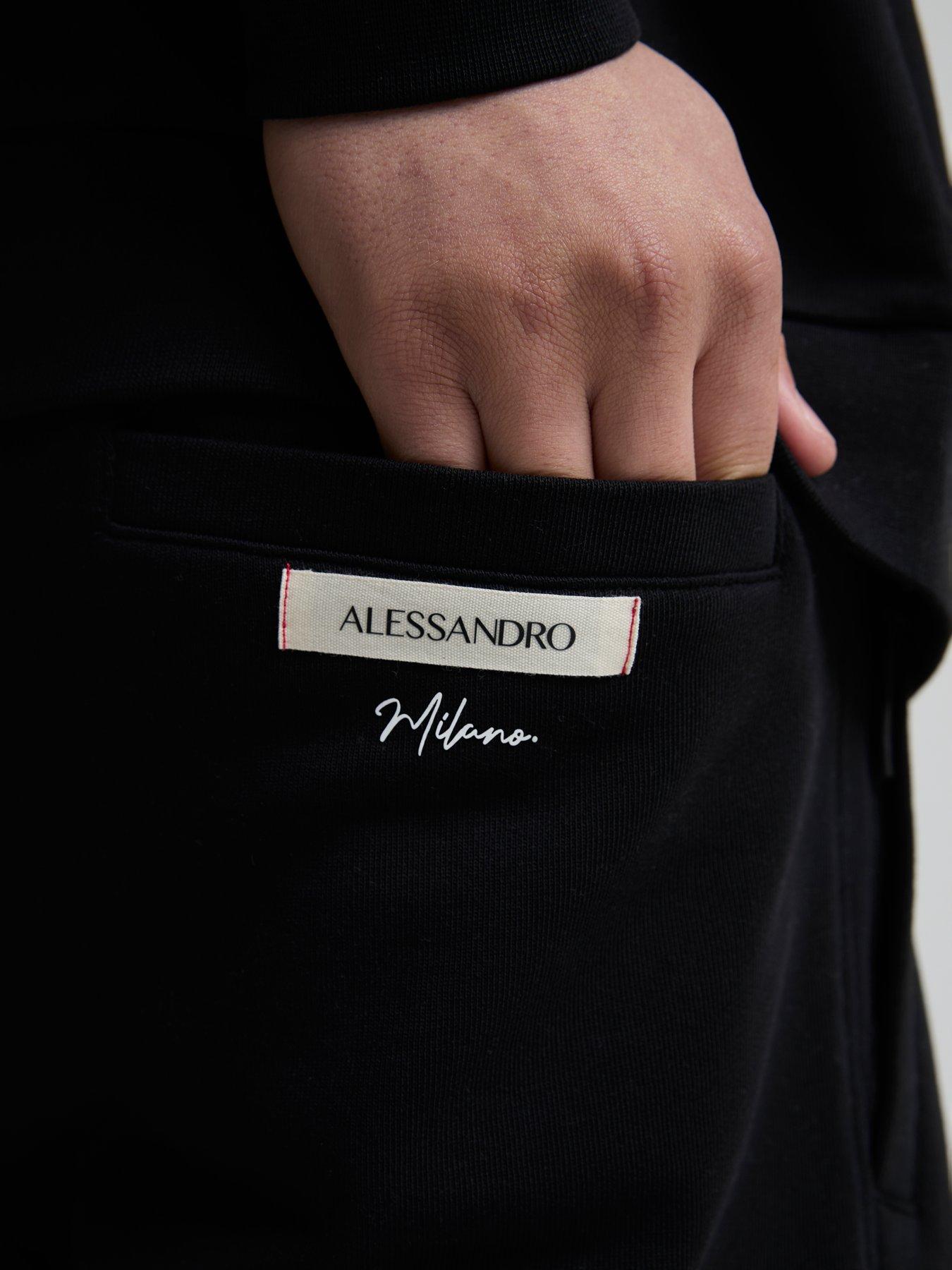 Image 3 of 3 of Alessandro Zavetti Cenerello Woven Tab Shorts - Black