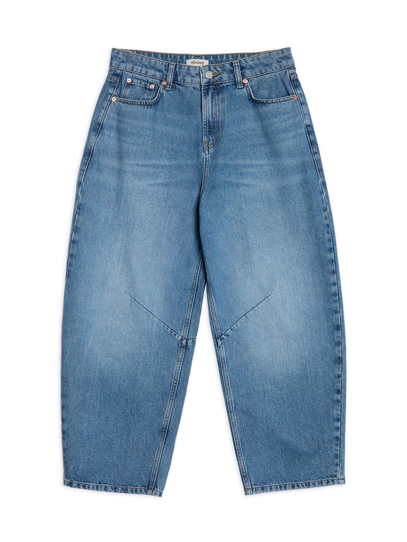 Image 4 of 4 of Albaray Barrel Jean Mid Wash - Blue