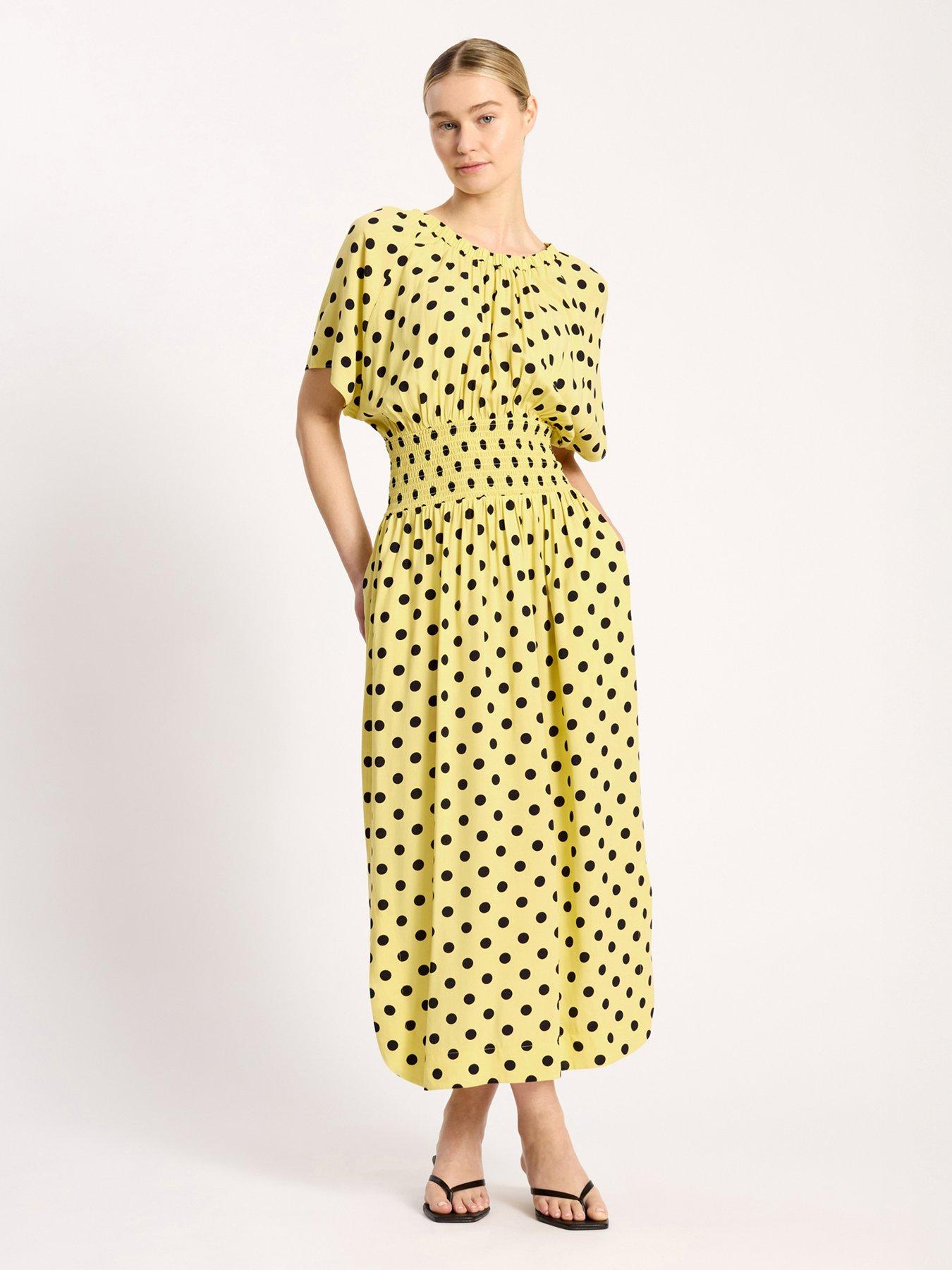  image of albaray-iconic-spot-dress-yellow