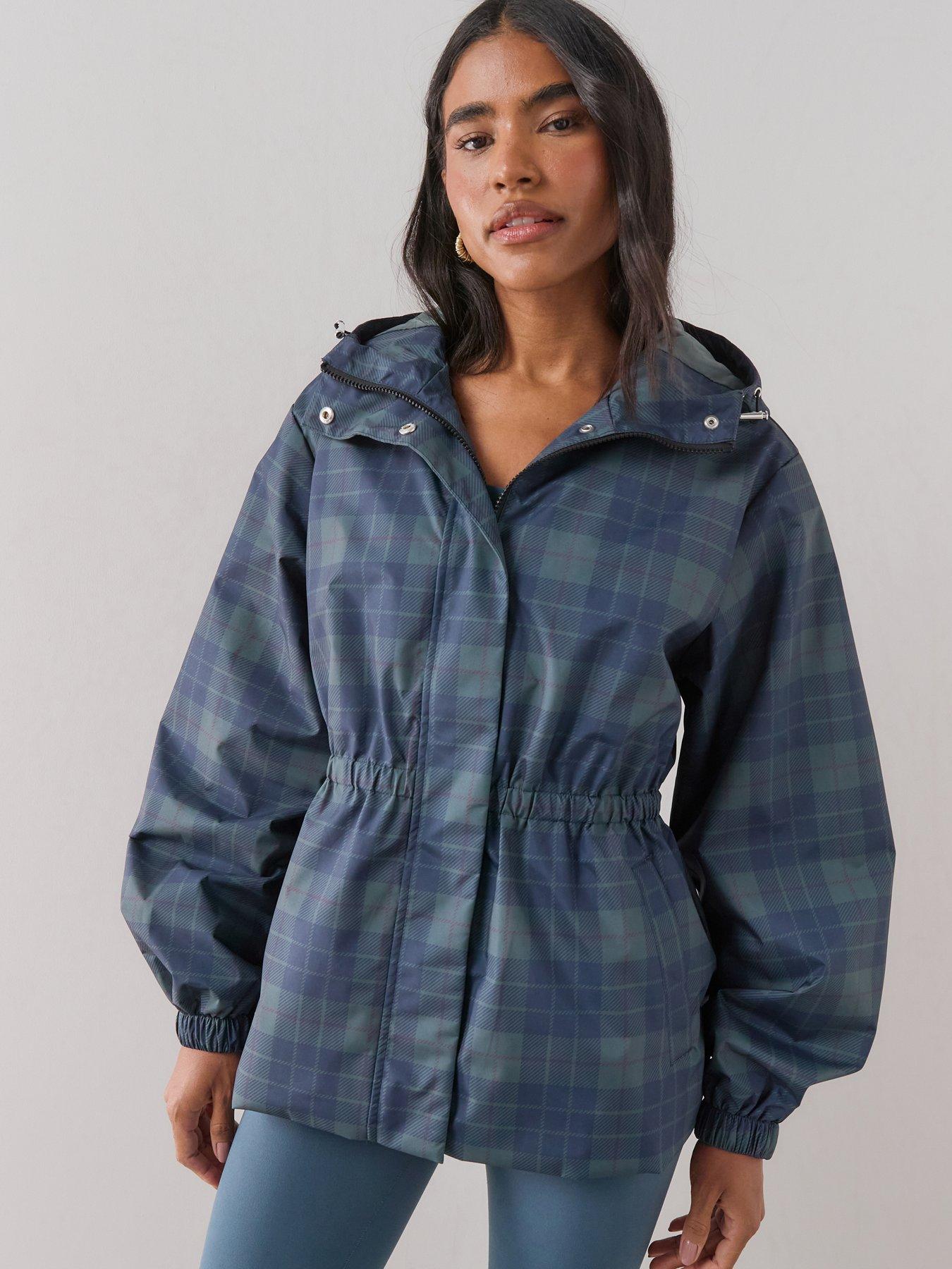 The Very Collection Check Gathered Waist Jacket - Print