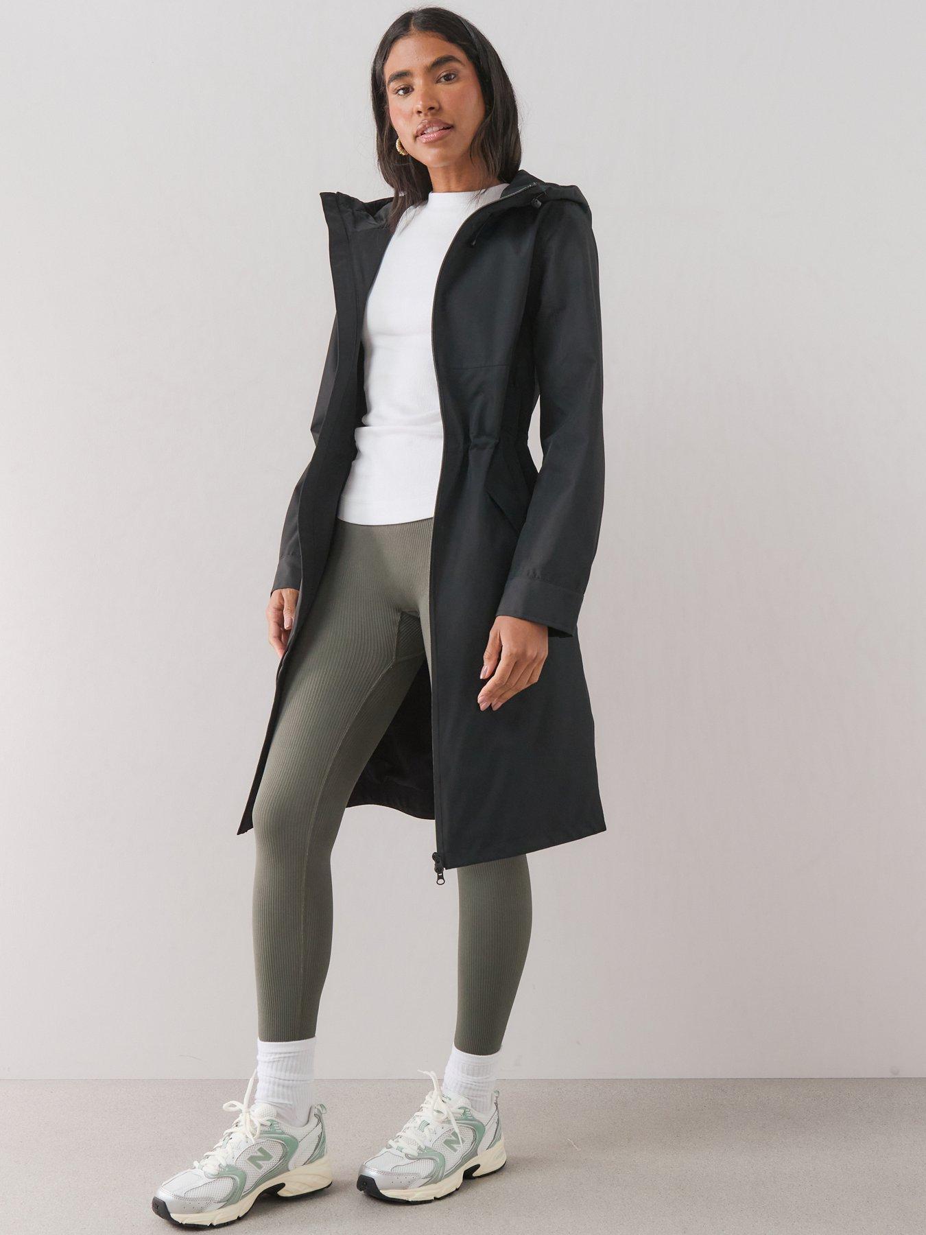 The Very Collection Longline Waterproof Hooded Coat - Black