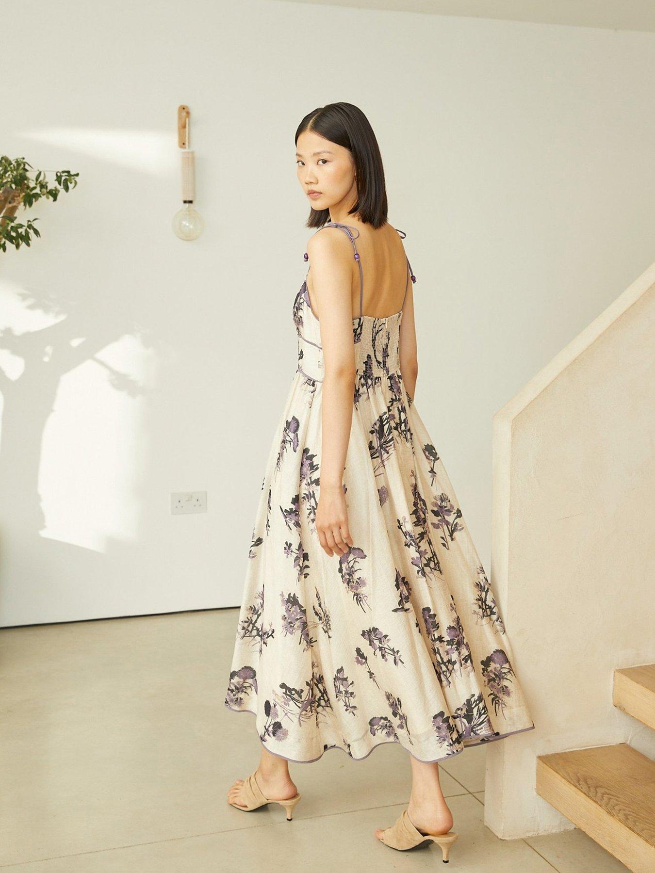 Image 2 of 2 of Jovonna London Yessica Floral Midi Dress - Multi