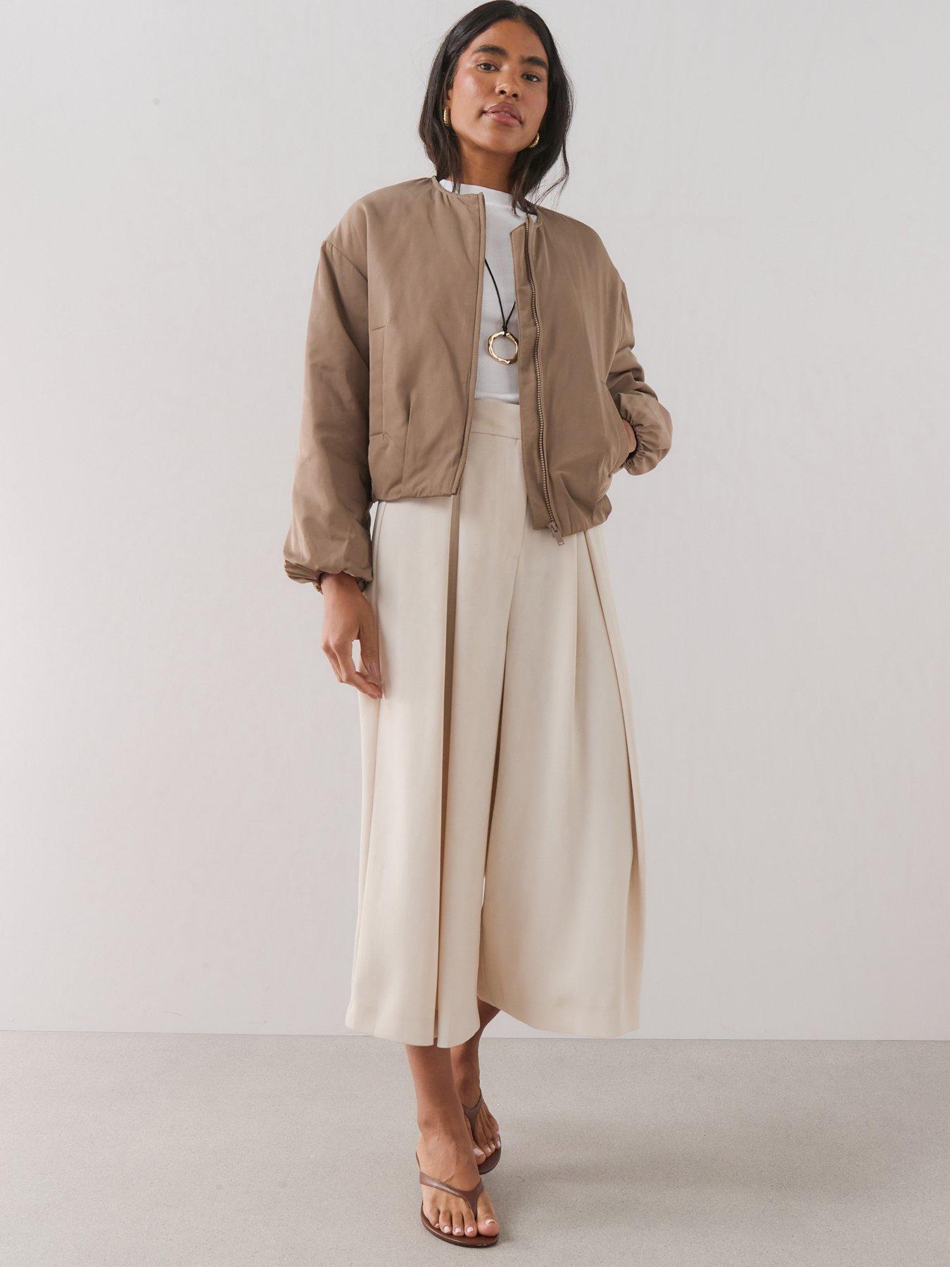 Image 3 of 7 of The Very Collection Soft Volume Bomber Jacket - Brown