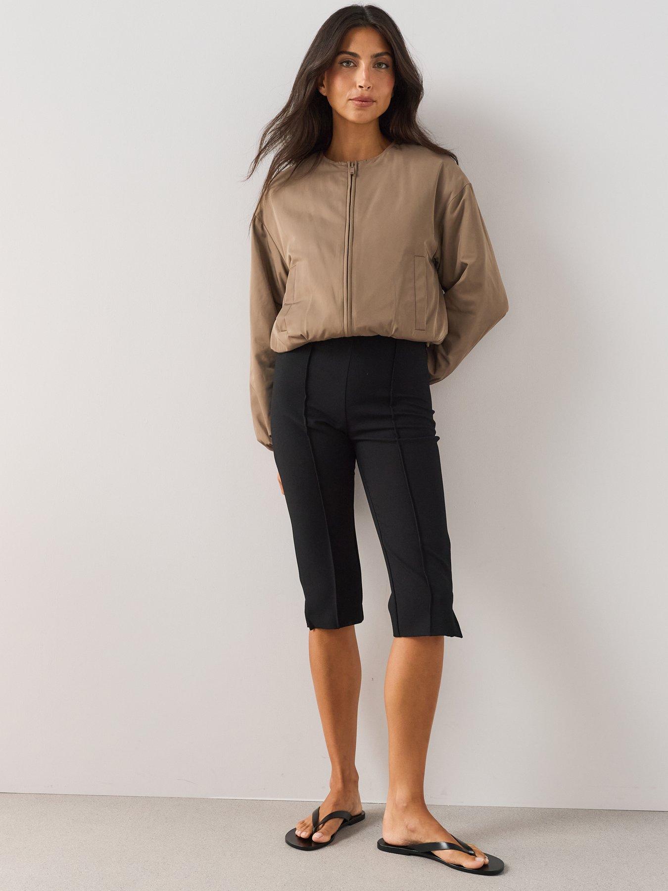 Image 4 of 7 of The Very Collection Soft Volume Bomber Jacket - Brown