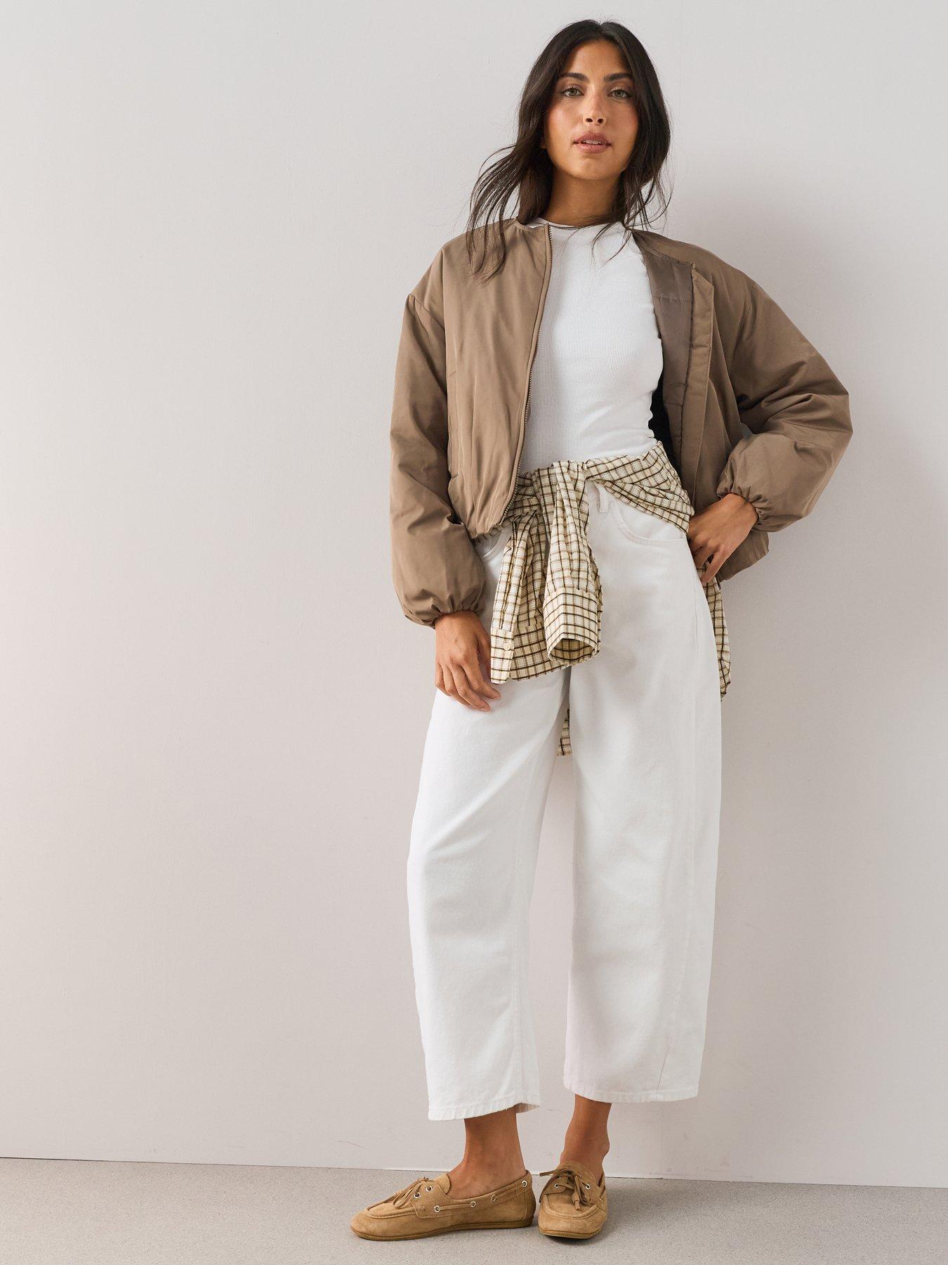 Image 6 of 7 of The Very Collection Soft Volume Bomber Jacket - Brown