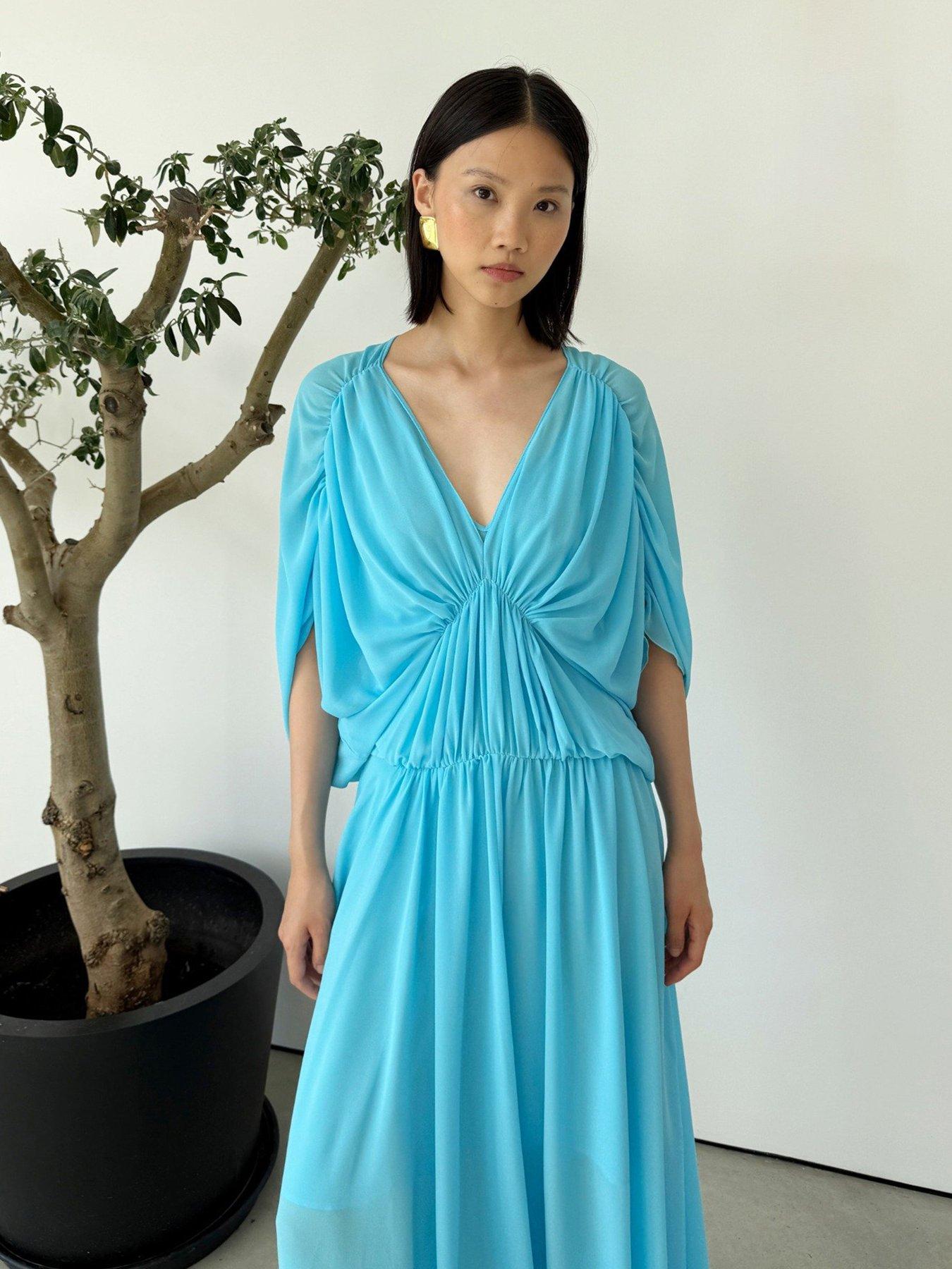 Jovonna London Tullies Midi Dress - Blue
