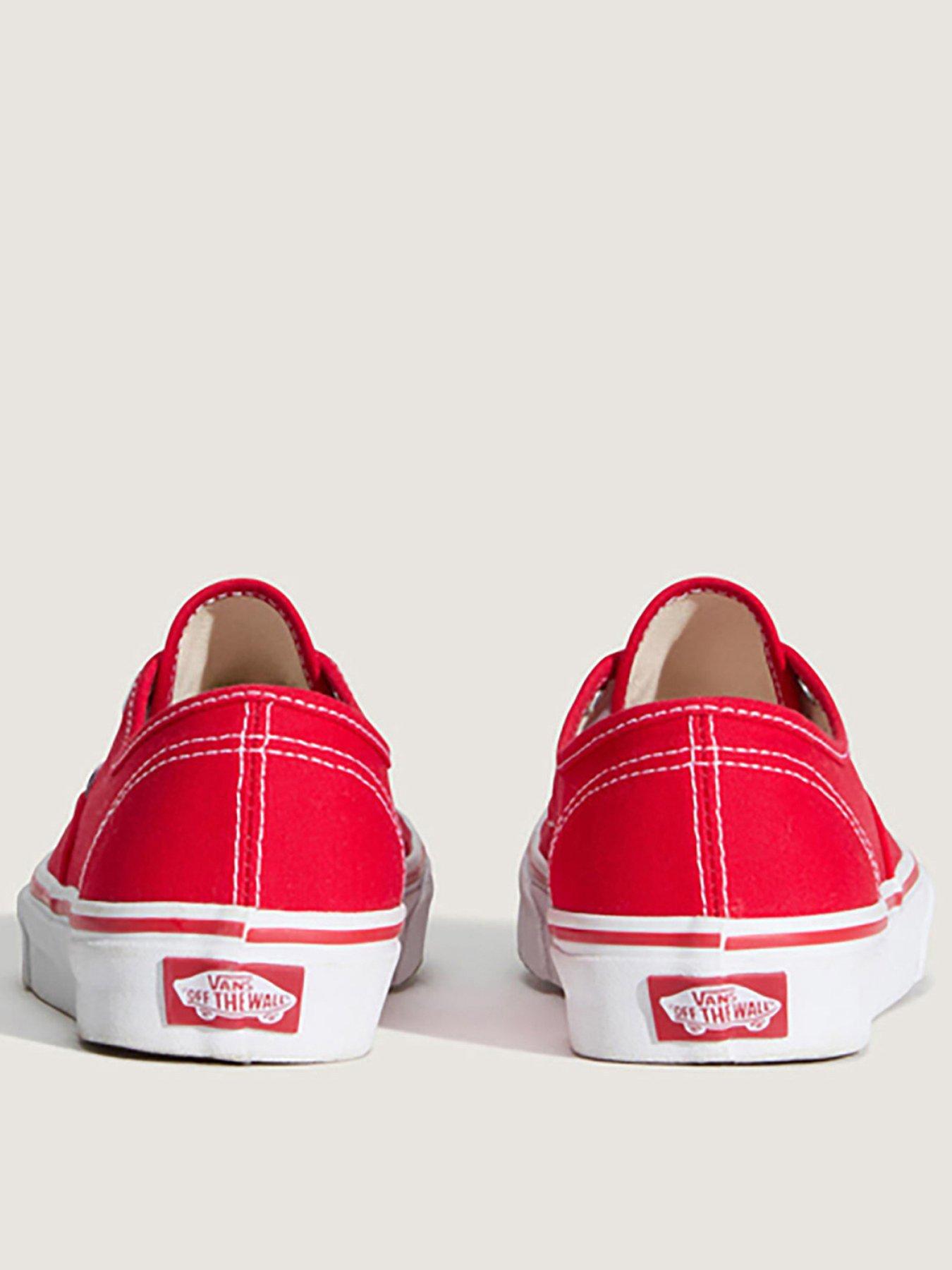  image of vans-unisex-authentic-canvas-trainers--red
